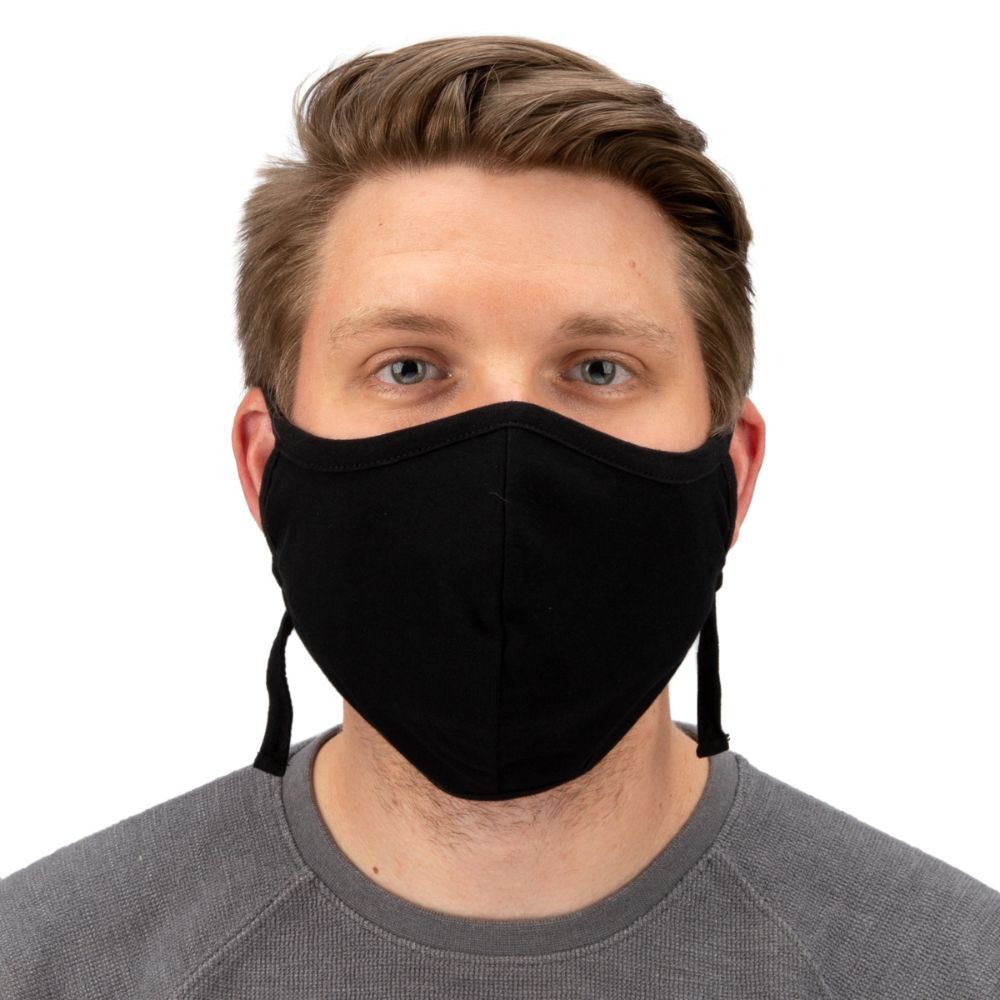 212 Performance CFM 05 000 Washable Cotton Face Mask with Adjustable Ear Straps - Reusable Black Cloth Mask for Daily Use, Workouts & Travel Protection