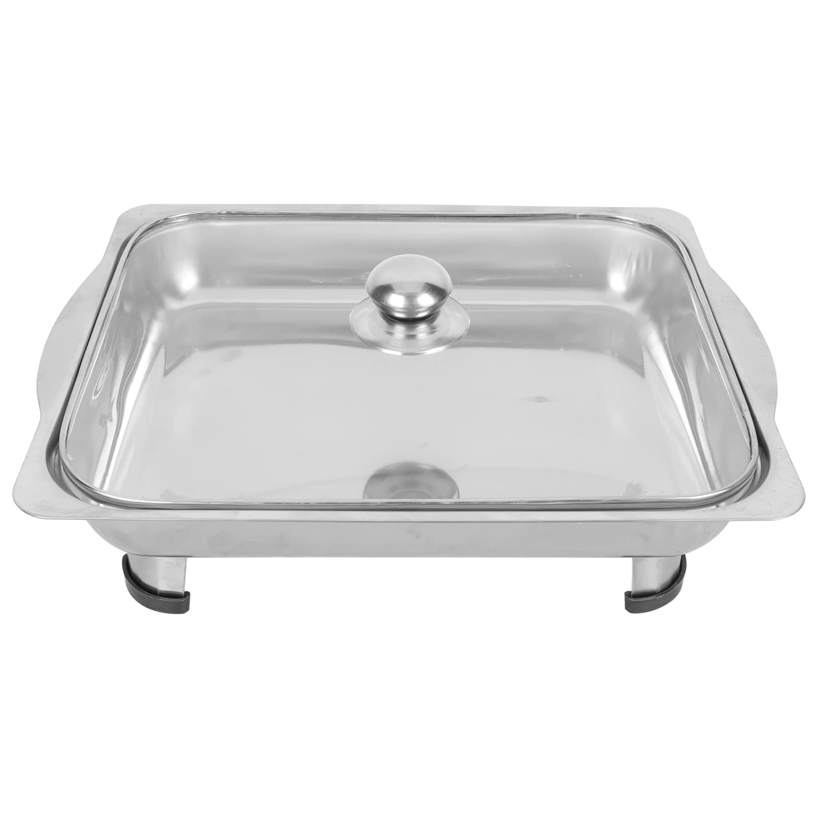 Stainless Steel Chafer Set - 3-Piece Rectangular Buffet Chafing Dish with Fuel Holder - Catering & Kitchen Cookware for Parties, Weddings, and Events