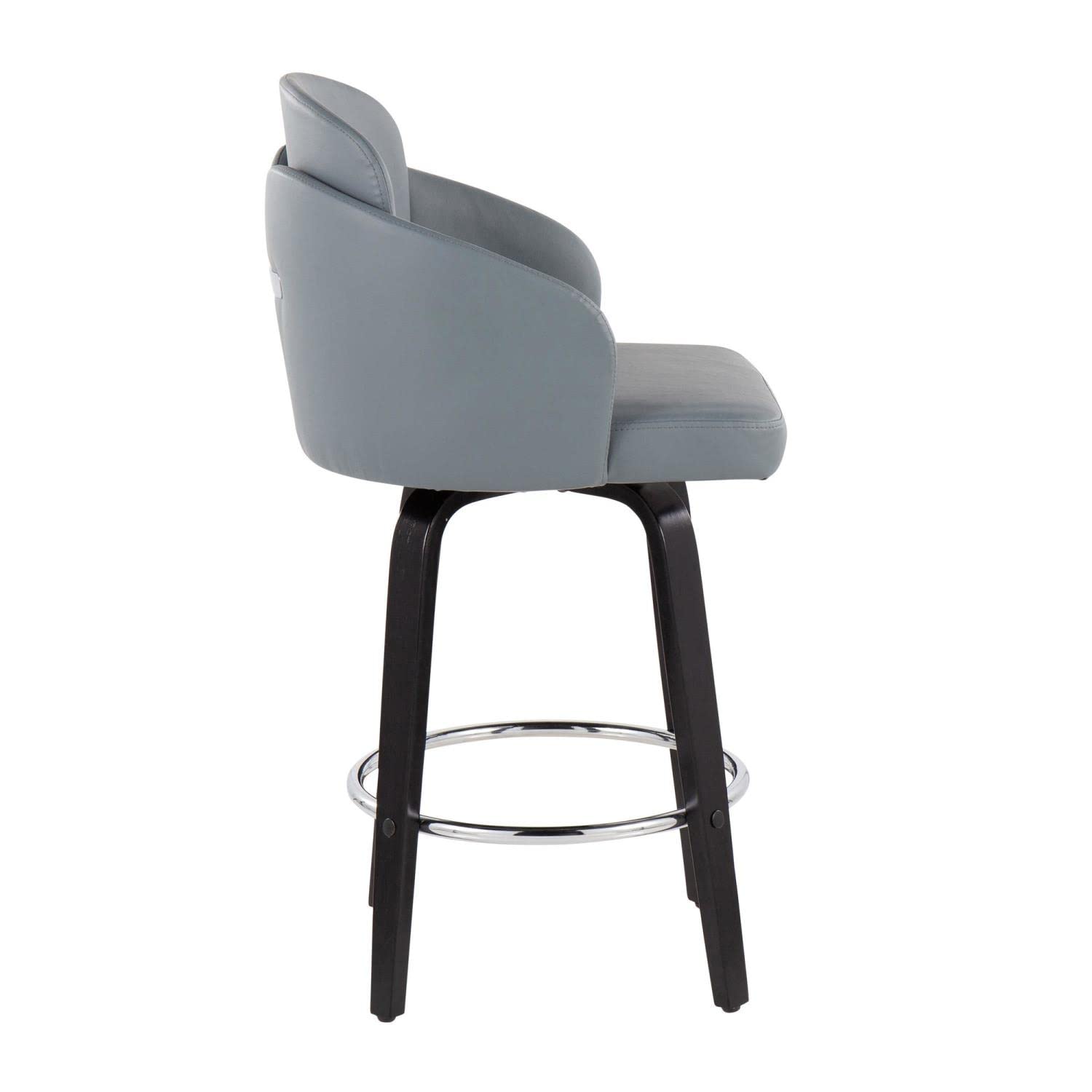 LumiSource Dahlia Black Wood Counter Stools Set of 2 - 24