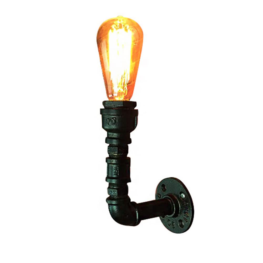 Vintage Industrial Wall Lamp - E27 Base Water Pipe Wall Light for Home Decor, Pub, Cafe, Hotel - 6.7