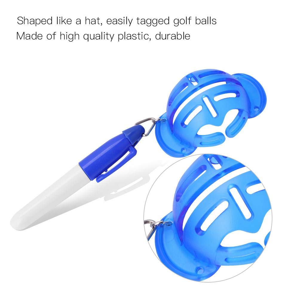 Keenso Golf Ball Marker & Alignment Tool Kit with Pens, Template Liner for Putting Practice – Perfect for Improving Accuracy on the Green (Blue)