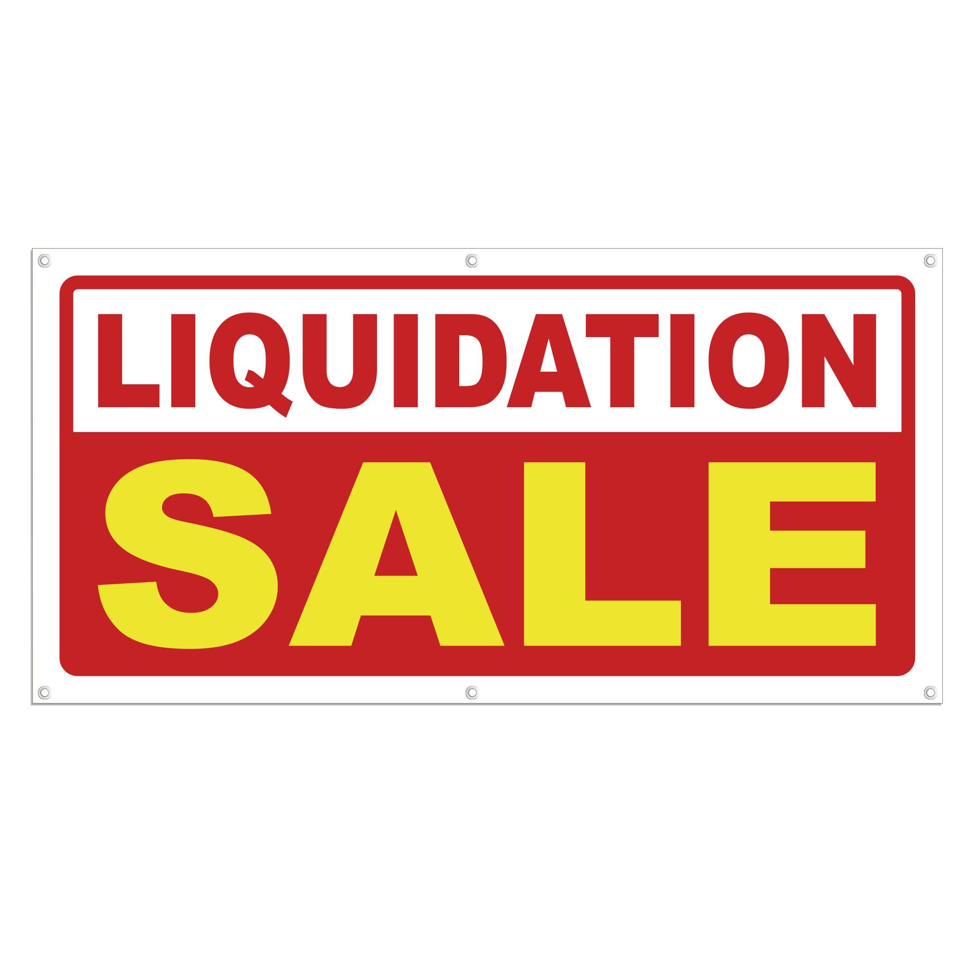 13oz Heavy Duty Vinyl Banner with Grommets - Outdoor/Indoor Sign (2x6ft) for Business Closure & Sales
