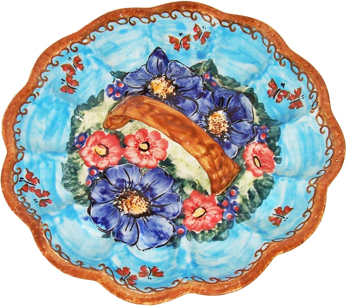 Boleslawiec Polish Pottery Deviled Egg Plate - Eva's Collection 