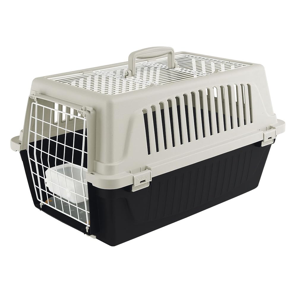 Ferplast Atlas 10 Pet Carrier for Small Dogs & Cats up to 5kg - Travel Crate with Removable Cushion, Food Bowl & Top Opening - Perfect for Airplane, Car & Vet Visits