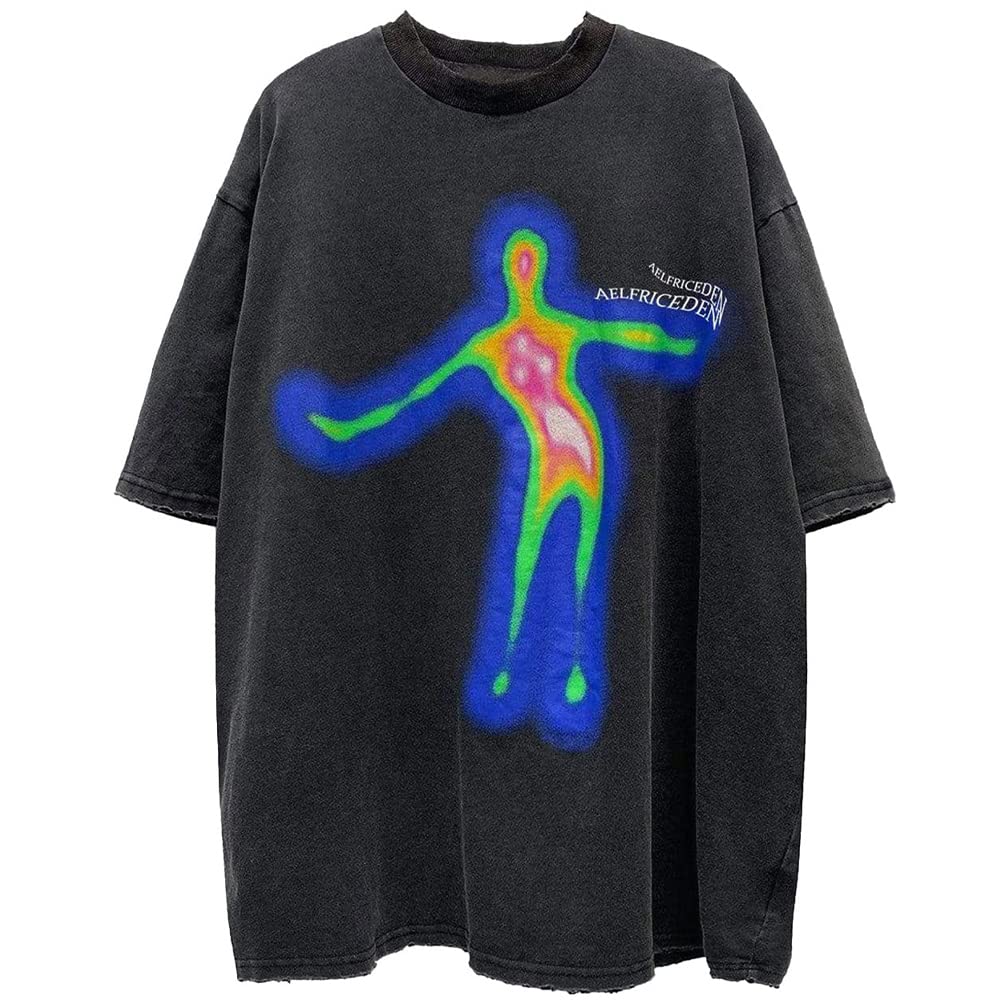 Aelfric Eden Women's Oversized Graphic T-Shirt - Vintage Print Cotton Tee for Streetwear & Casual Outfits | Perfect for Daily Wear, Music Festivals & Trendy Street Style