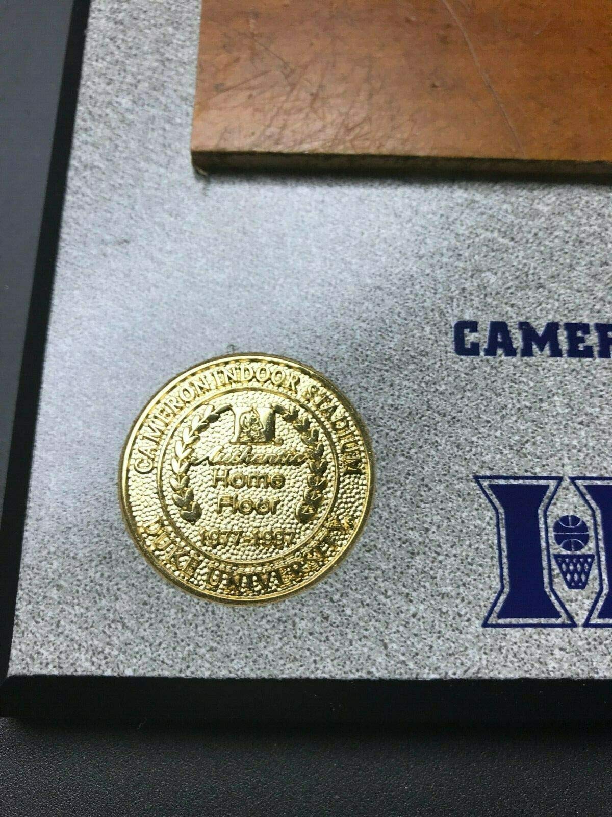 Authentic Duke Blue Devils Cameron Indoor Stadium Plaque with Real Court Floor - Perfect for Home, Office & Sports Memorabilia Collection