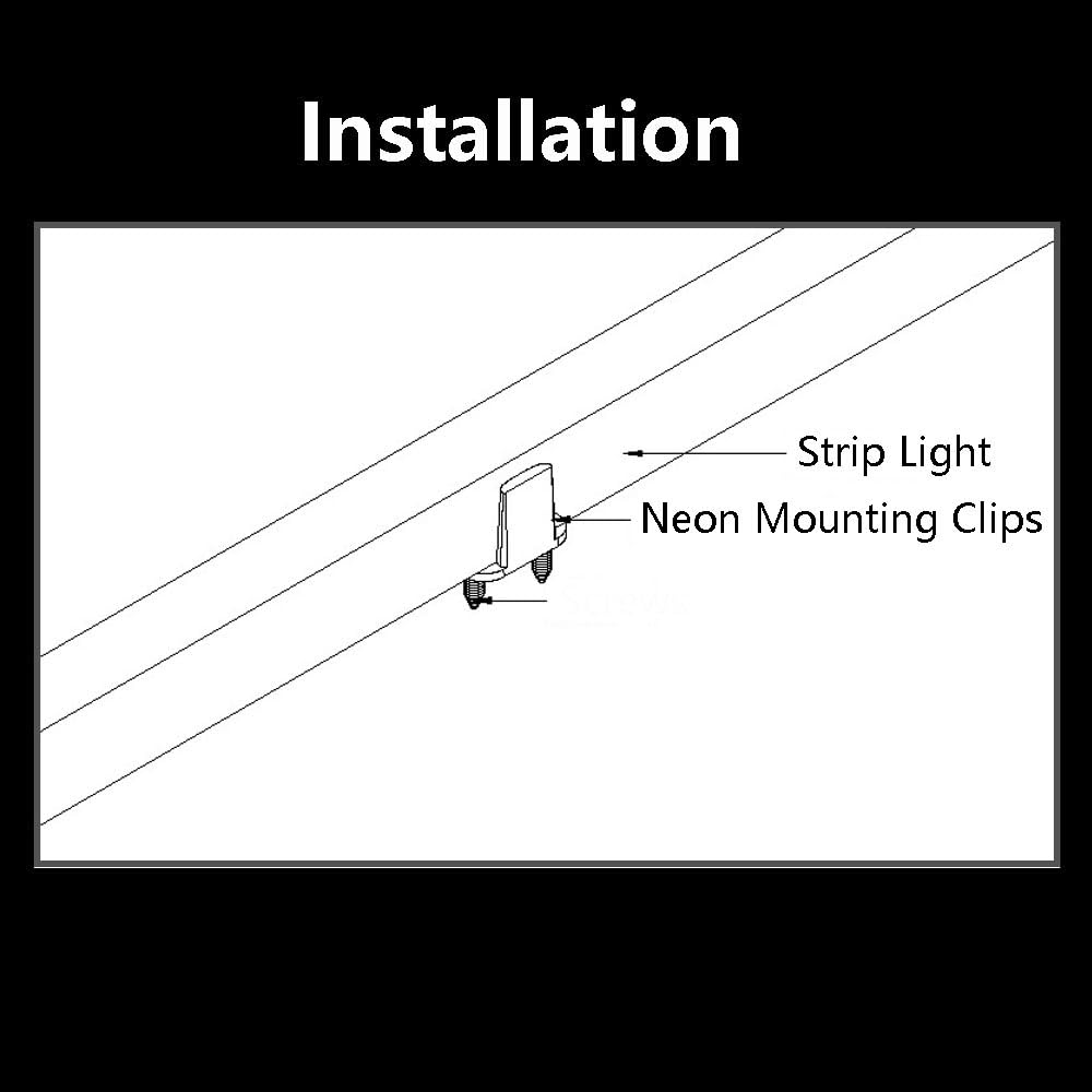 100pcs Neon LED Strip Clips for 5-6mm Lights - Home & Party Decor