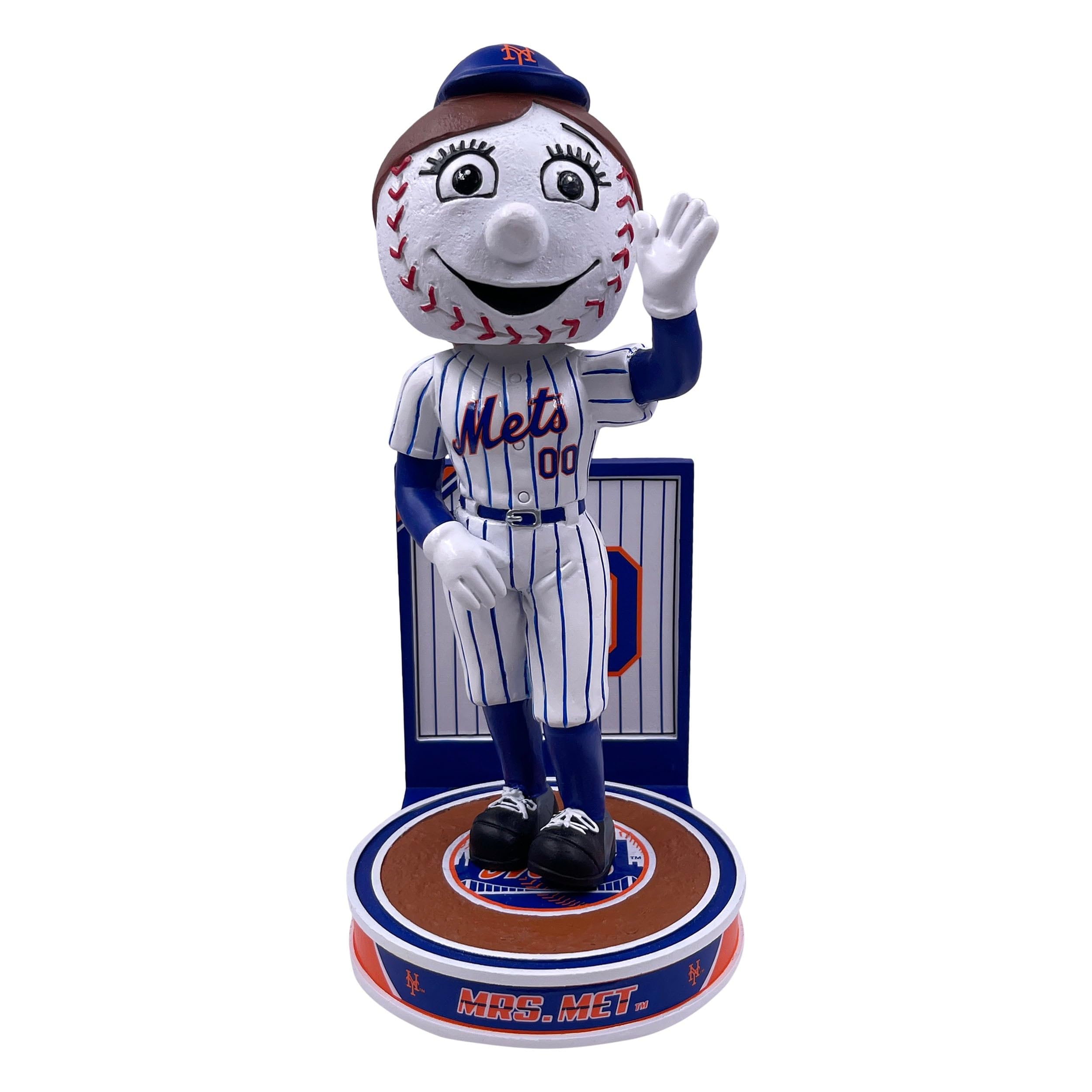 Mrs. Met New York Mets Hero Series Bobblehead - Officially Licensed MLB Baseball Collectible - Perfect for Fans, Sports Memorabilia Collections & Home Office Decor