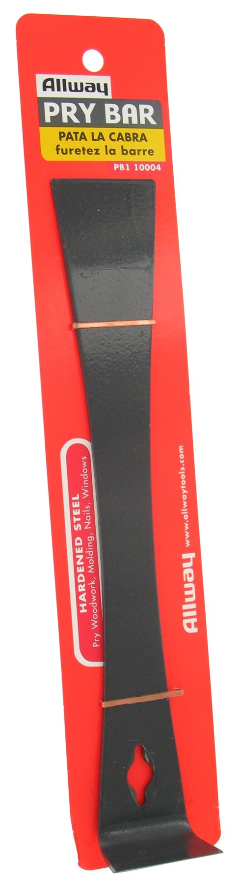Allway Tools PB1 Single Ended Pry Bar Scraper - Heavy Duty Construction Tool for Demolition, Woodworking & DIY Projects | Perfect for Removing Nails, Scraping Paint & Flooring Work