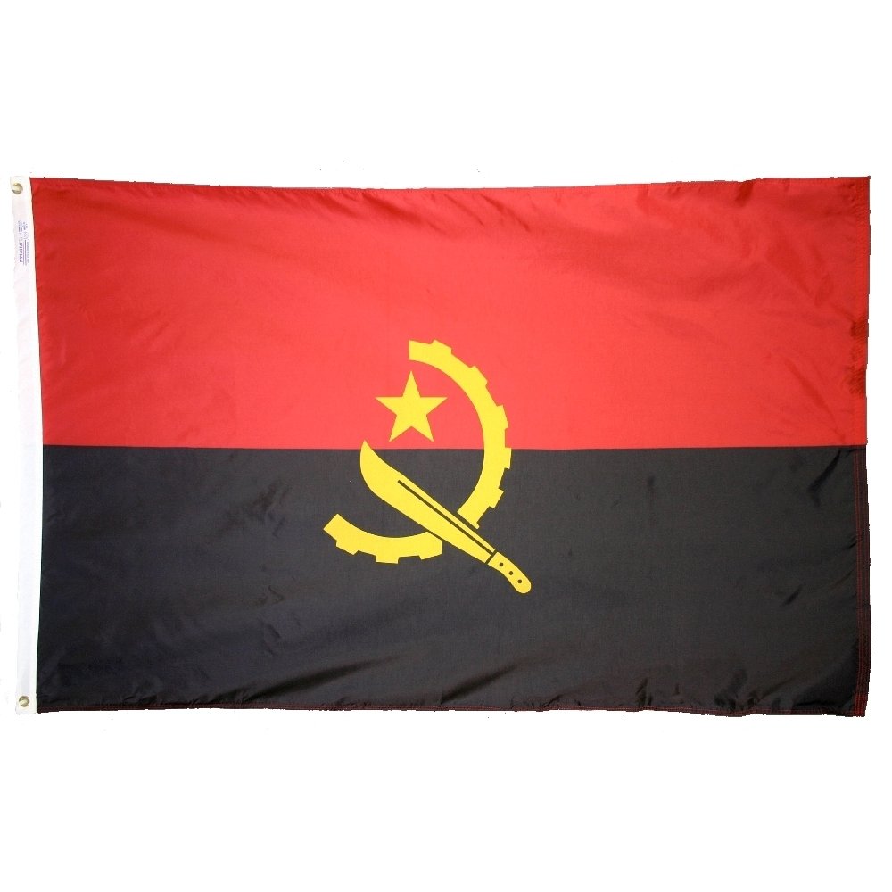 4x6' Angola Nylon Flag - All Weather Durable Outdoor Flag with Brass Grommets - Perfect for Garden, Patio, Sports Events & National Celebrations - All Star Flags