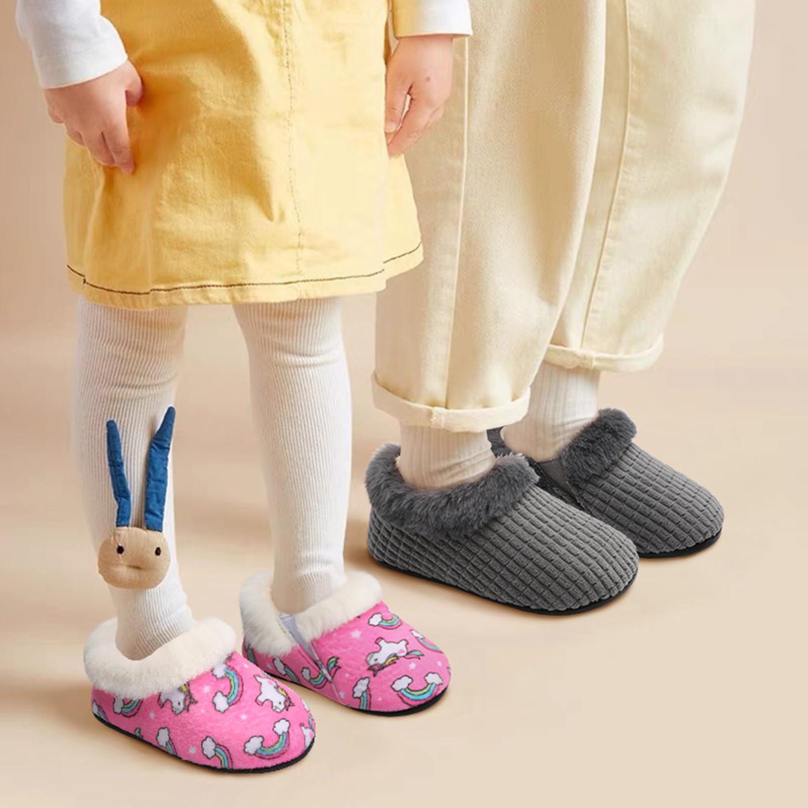 Centipede Demon Toddler Slippers for Boys & Girls - Soft Furry House Shoes for Kids & Baby - Lightweight Barefoot Sock Shoes for Indoor/Outdoor Use - Perfect for Playtime, Lounging & Winter Warmth