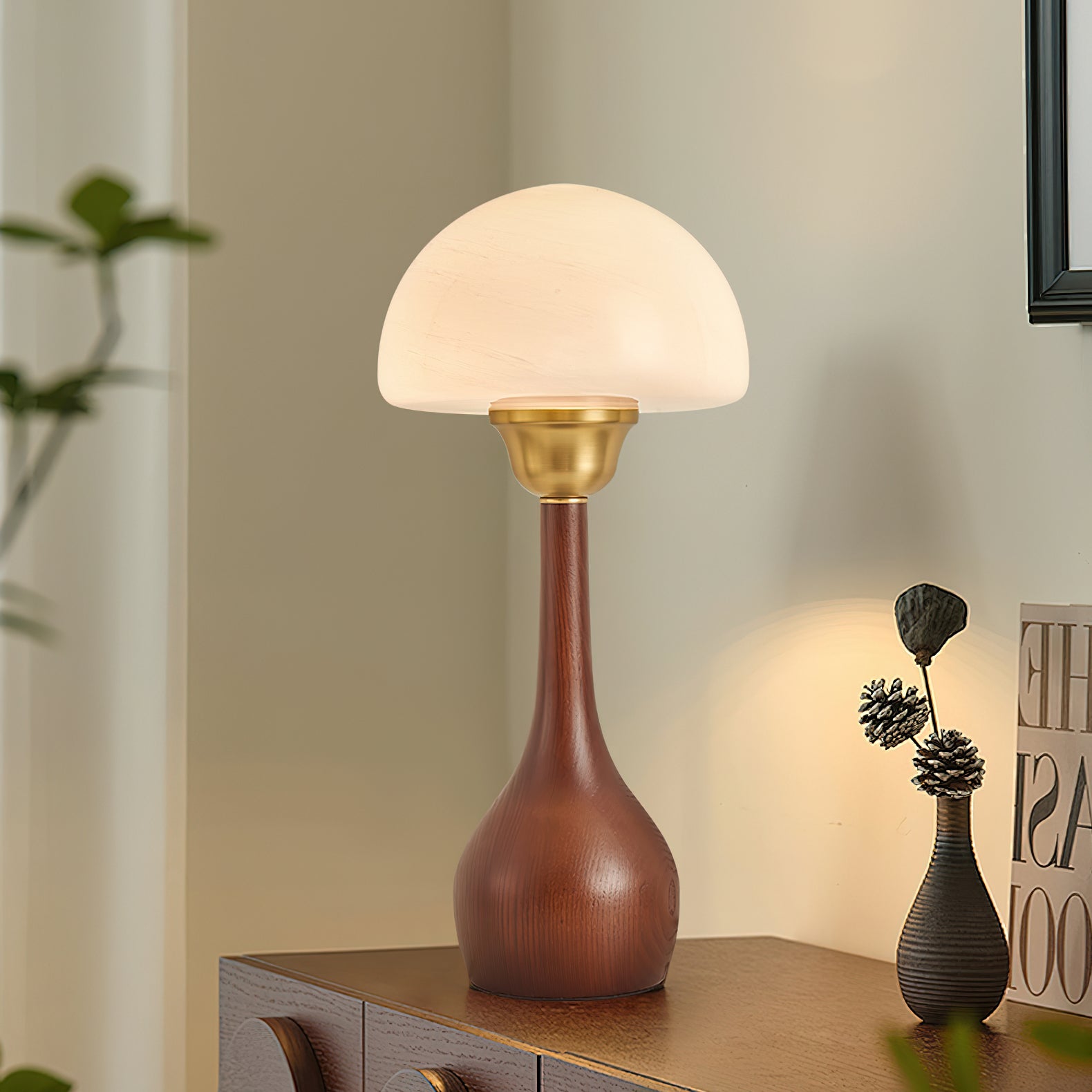 Alice Table Lamp - Modern LED Bedside Lamp with Touch Control & USB Port - Perfect for Bedroom, Living Room, and Office Lighting