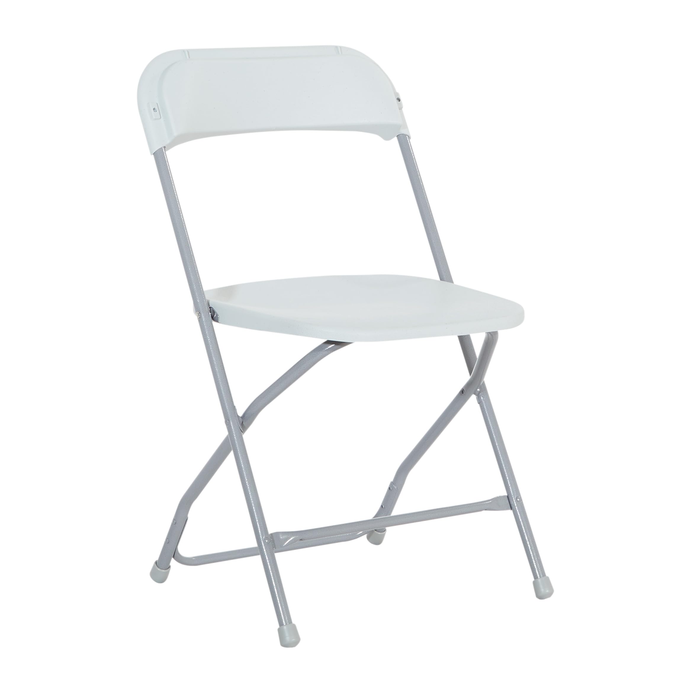 Office Star Resin 5-Piece Folding Square Table and Chair Set in Light Grey - Perfect for Outdoor Patio, Picnics, and Small Space Dining