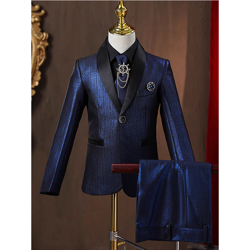 Sparkling Dark Blue Birthday Suit for Kids - Perfect for Birthday Parties, Photo Shoots & Special Occasions