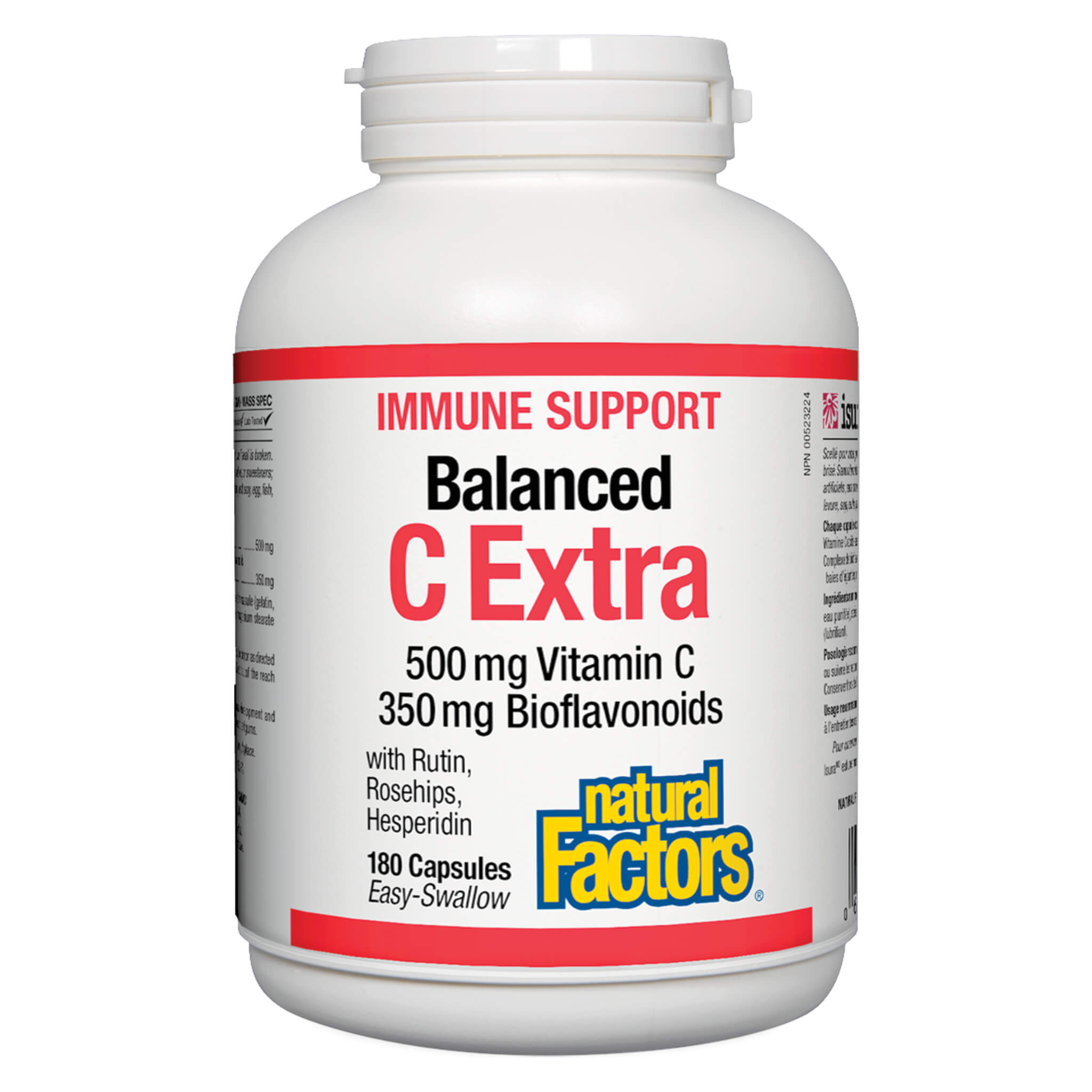 Balanced C Extra 500mg with 350mg Bioflavonoids | Vitamin C Supplement for Immune Support & Antioxidant Protection | Daily Wellness & Immune Boost