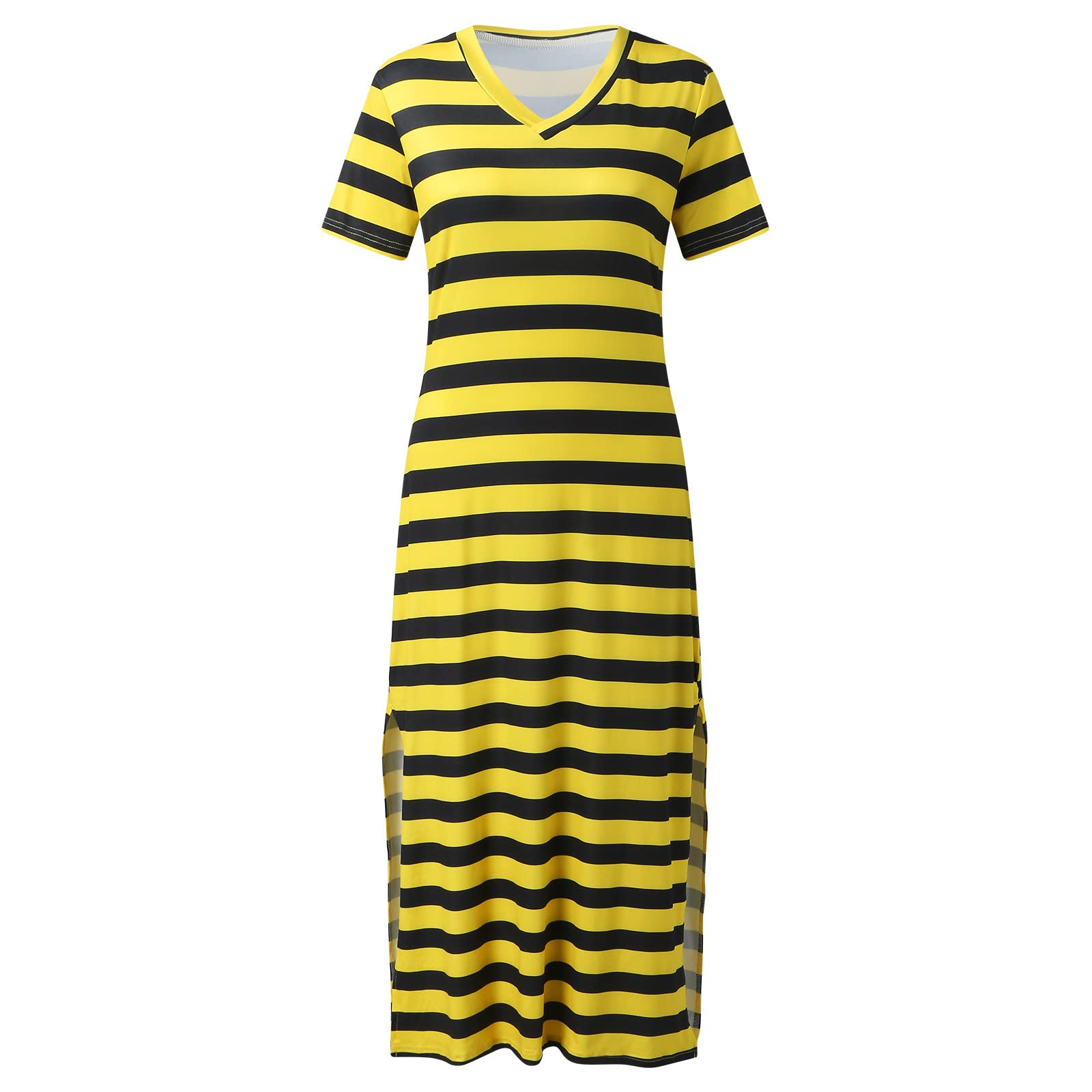 Women's Flowy Swing Shirt Dress - Long Summer Beach Dress with Skater Skirt, Sexy Loose Fit for Casual Wear, Vacations & Outdoor Parties
