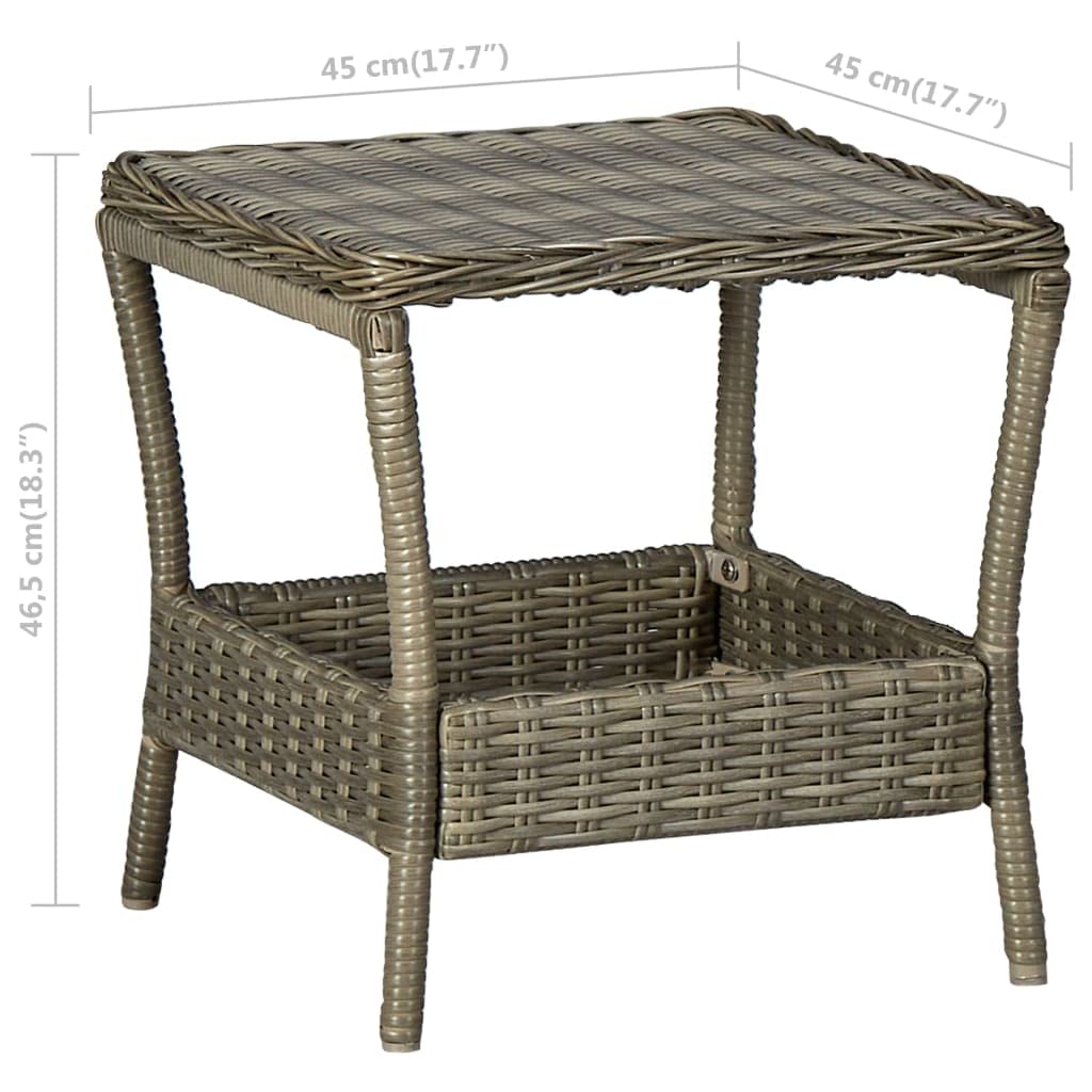 Brown Poly Rattan Outdoor Dining Table 7.7