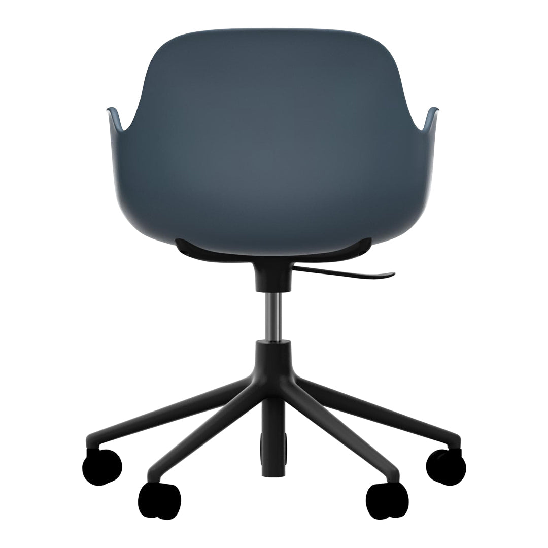 Modern Form Armchair with 5W Swivel Base & Gas Lift Mechanism - Ergonomic Office Chair for Home & Workspace Comfort