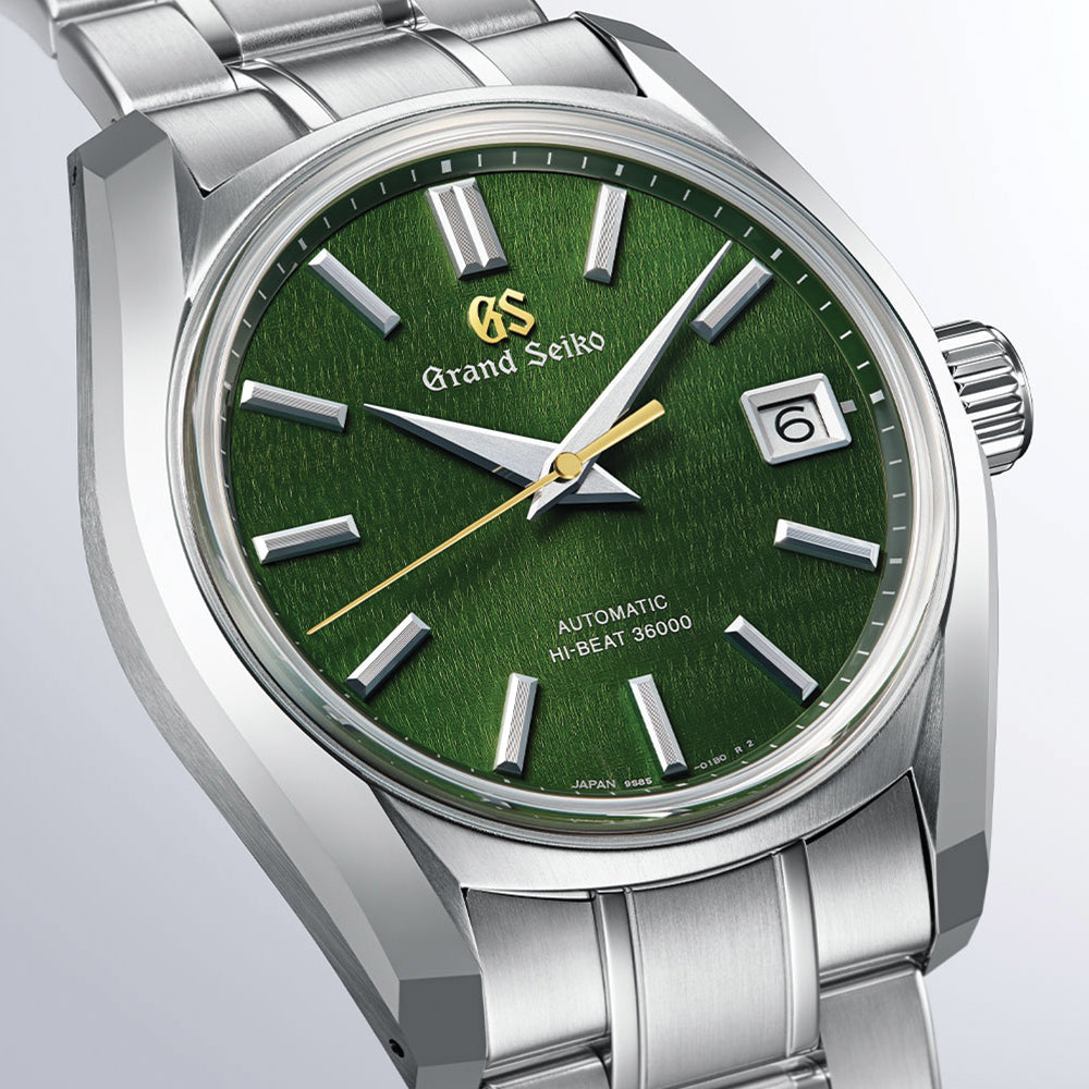 Seiko SBGH351 Rikka Heritage Hi-Beat 36000 40mm Automatic Green Dial Men's Watch with Stainless Steel Bracelet - Perfect for Dress, Business, and Special Occasions