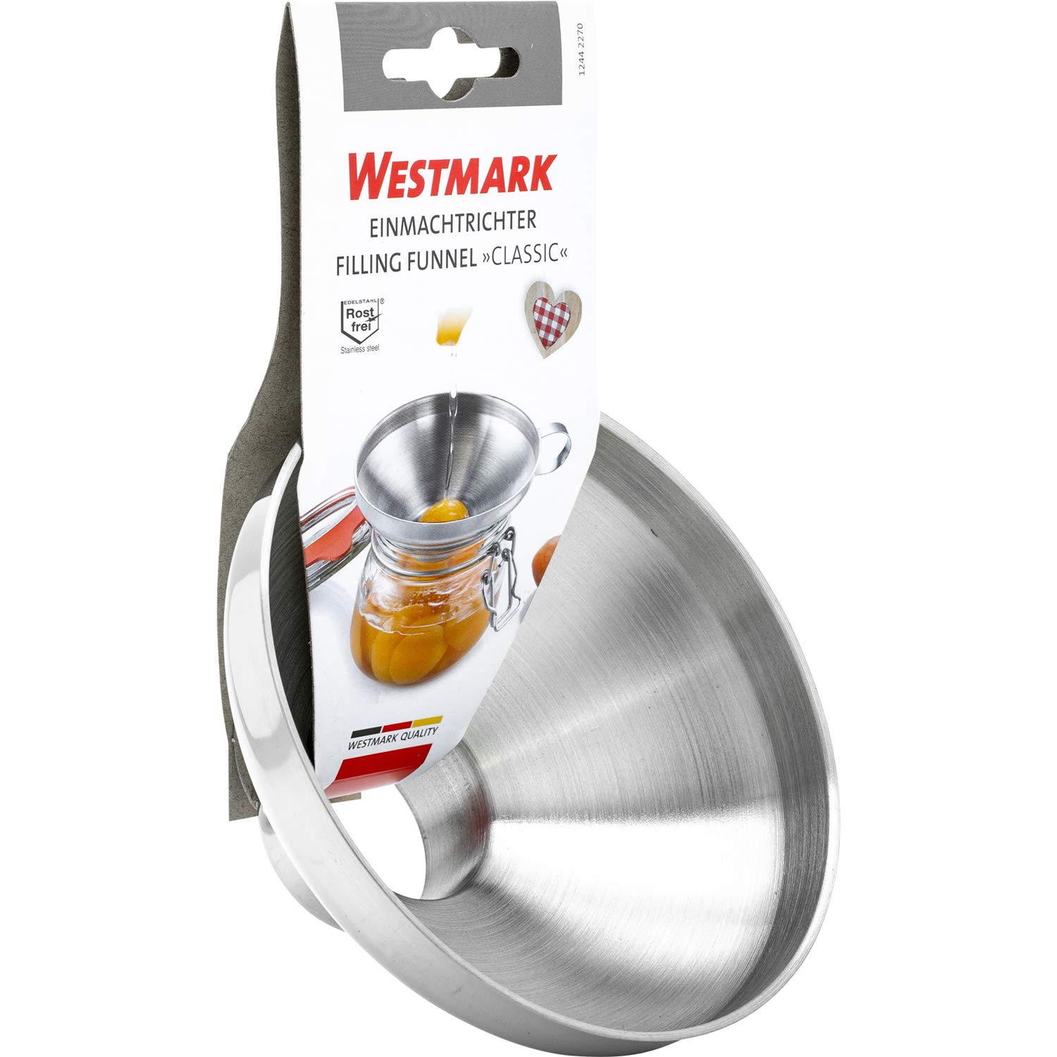 Westmark 12442270 Stainless Steel Preserve Funnel - Classic Kitchen Tool for Canning, Jams, and Homemade Preserves