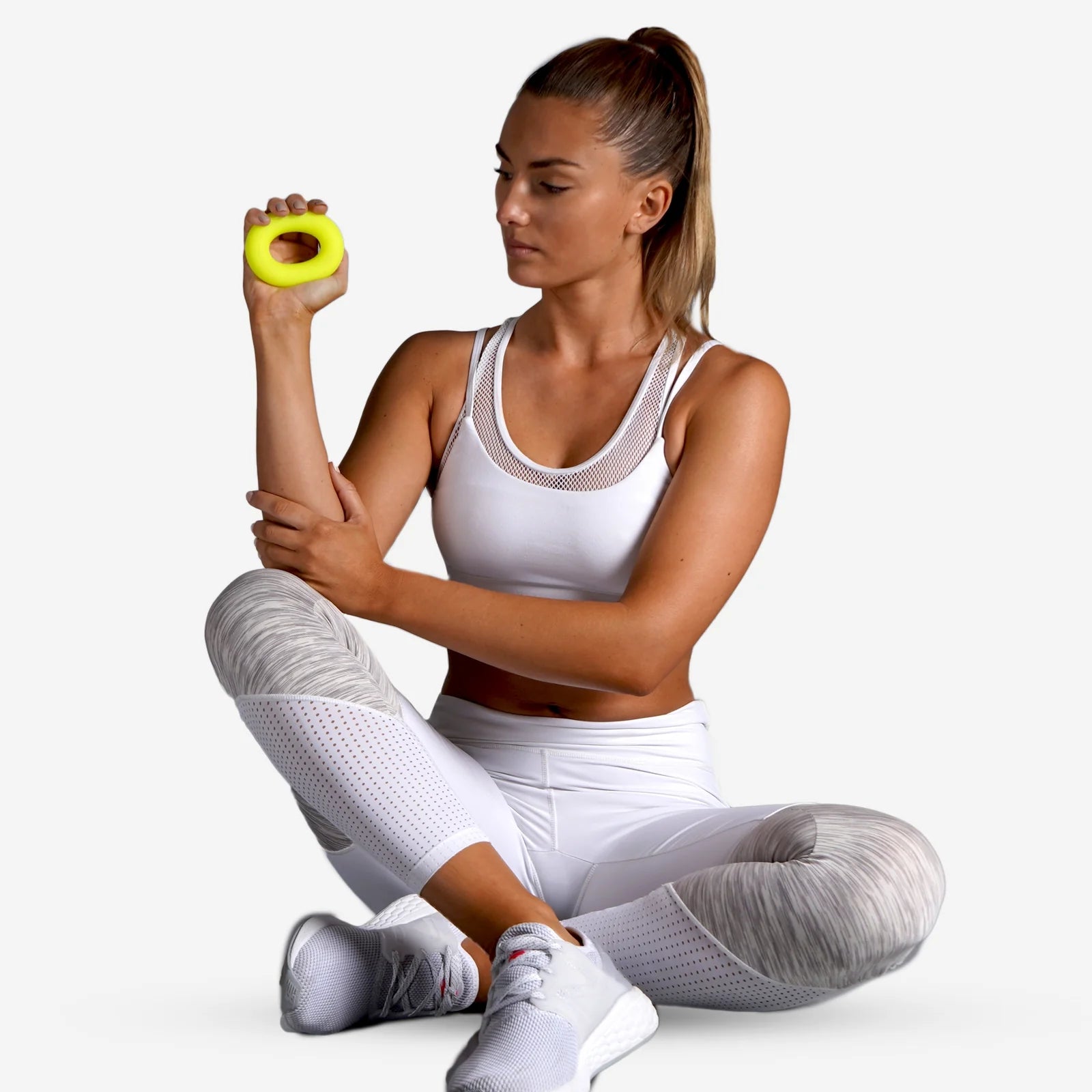 PTP Hand Grip Loops - Black & Lime Green Exercise Bands for Strength Training, Physical Therapy, and Home Workouts