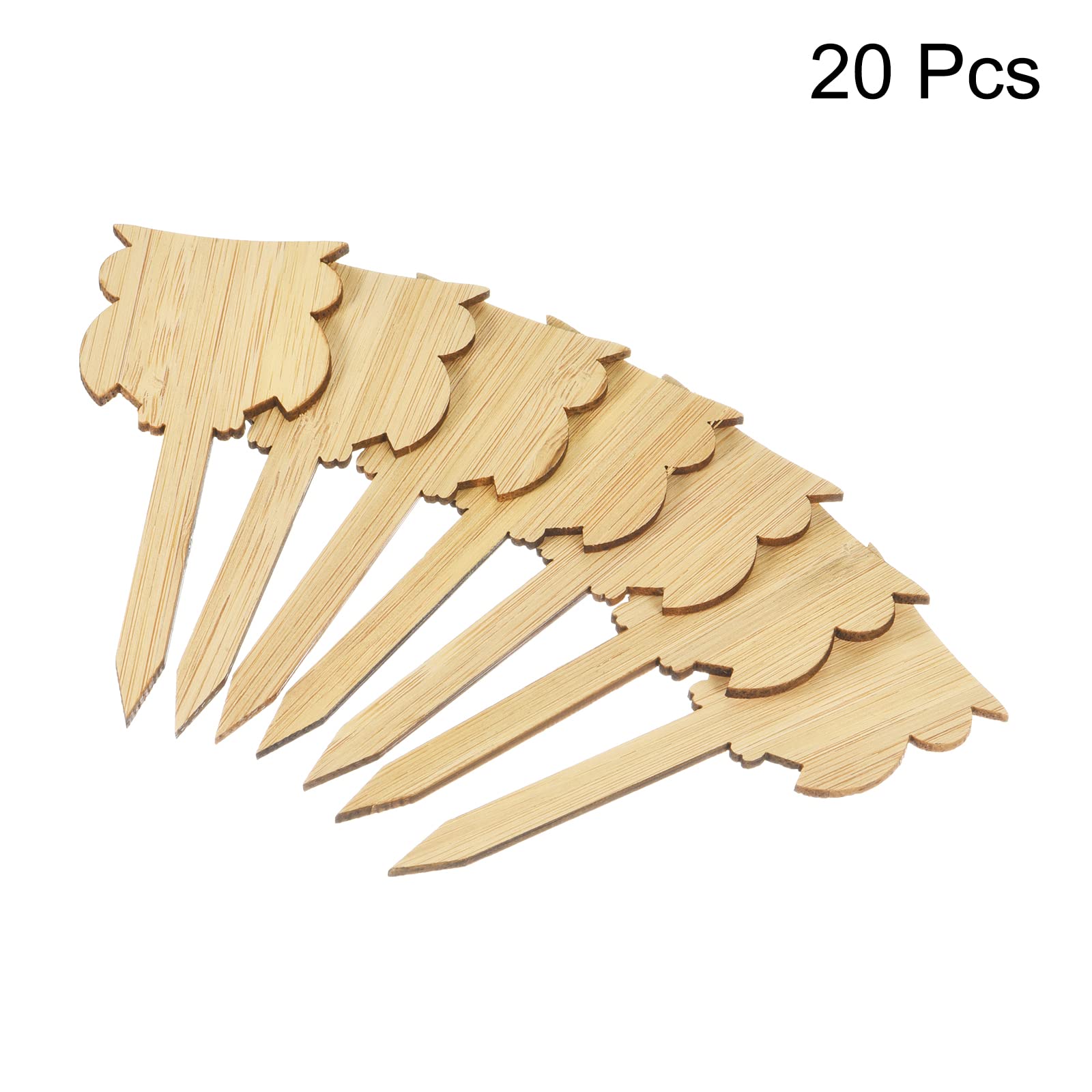 20Pcs Bamboo Animal Shaped Plant Labels - Waterproof Garden Markers for Indoor & Outdoor Plants - Perfect for Seedlings, Herbs, and Vegetable Gardening