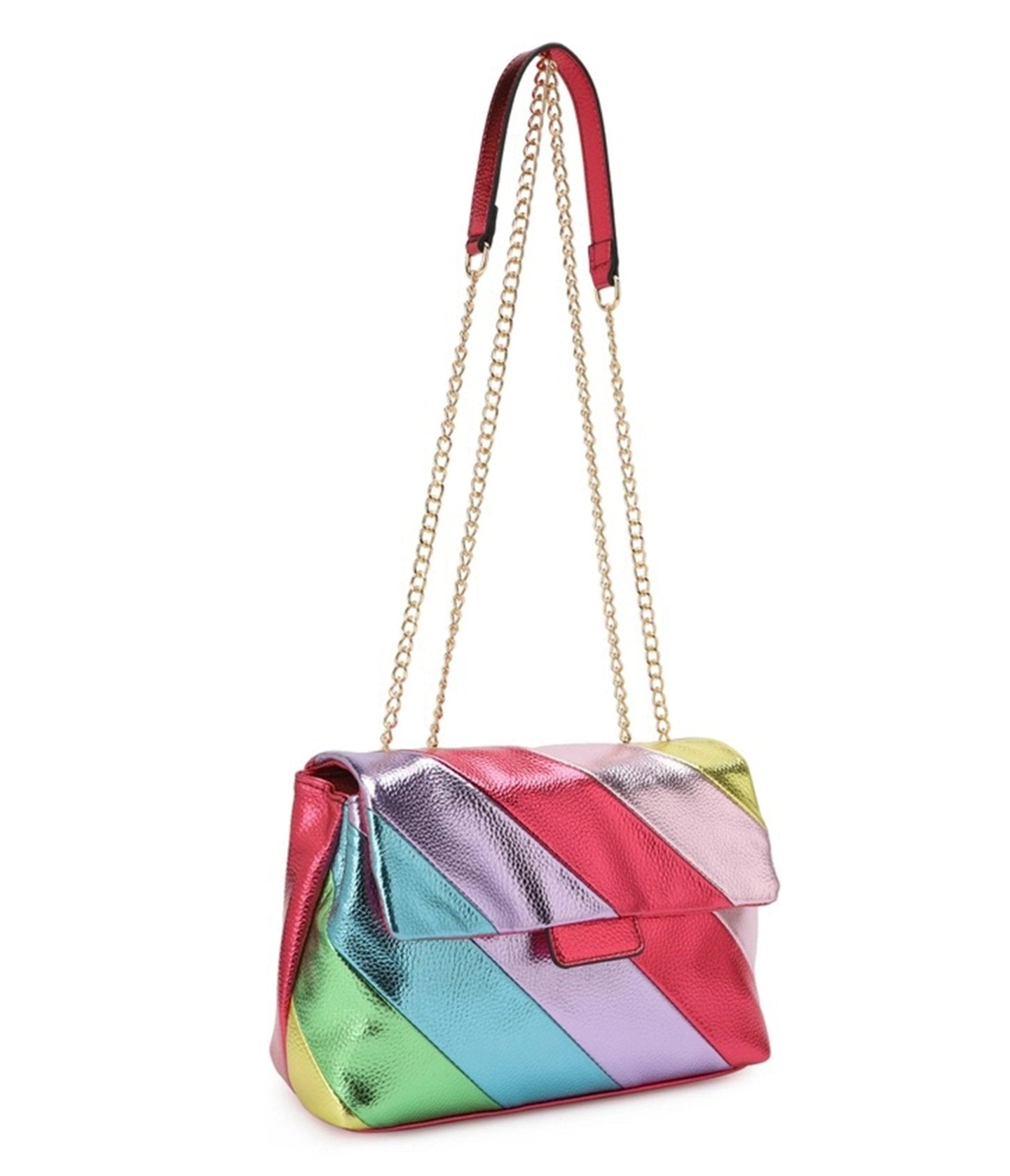 Shimmering Metallic Rainbow Jasmine Crossbody Bag for Women - Stylish & Trendy Purse for Parties, Festivals & Everyday Use