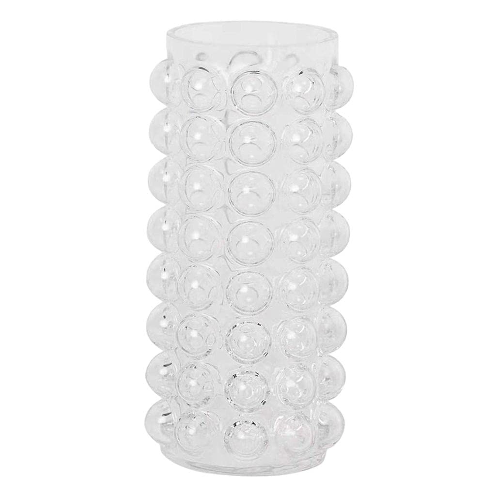 Homyl Clear Glass Vase - 8x21.5cm Elegant Decorative Flower Vase for Plants, Floral Arrangements | Perfect for Home Decor, Kitchen, Wedding Centerpieces & Office Accessories