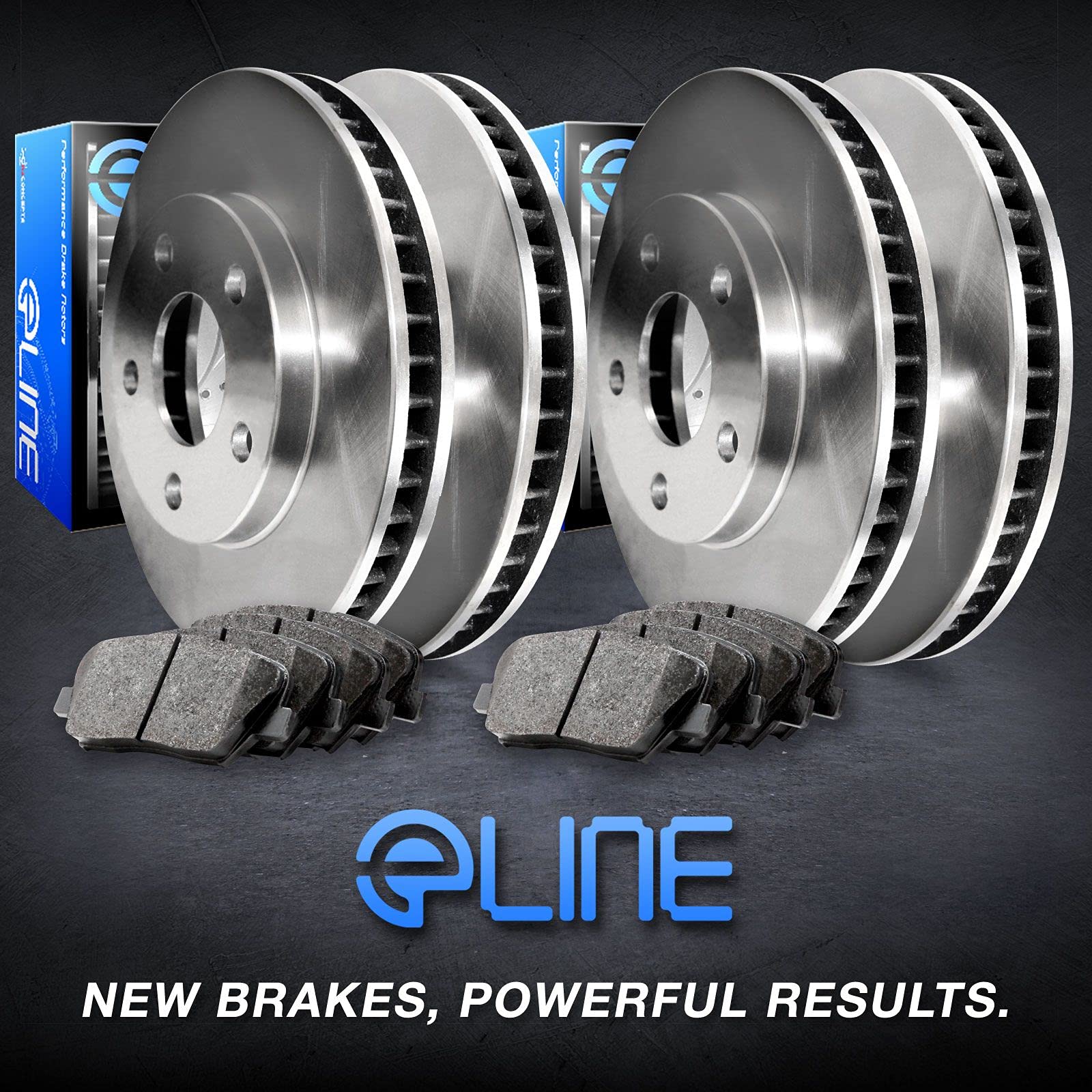 R1 Concepts Premium Front & Rear Brake Kit - Semi-Metallic Brake Pads and Rotors for 2003 Dodge Durango | High-Performance Braking System for SUVs, Trucks & Daily Commuting