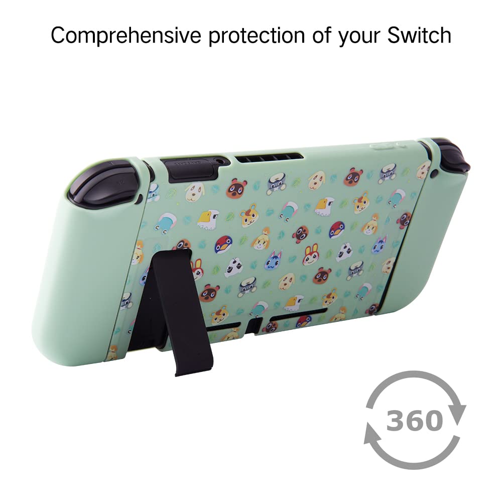 PERFECTSIGHT Protective Case for Nintendo Switch - Soft TPU Anti-Slip Grip Cover with Hard Shell Dockable Design | Shockproof & Anti-Scratch Slim Case | Perfect for Gaming, Travel, and Home Entertainment