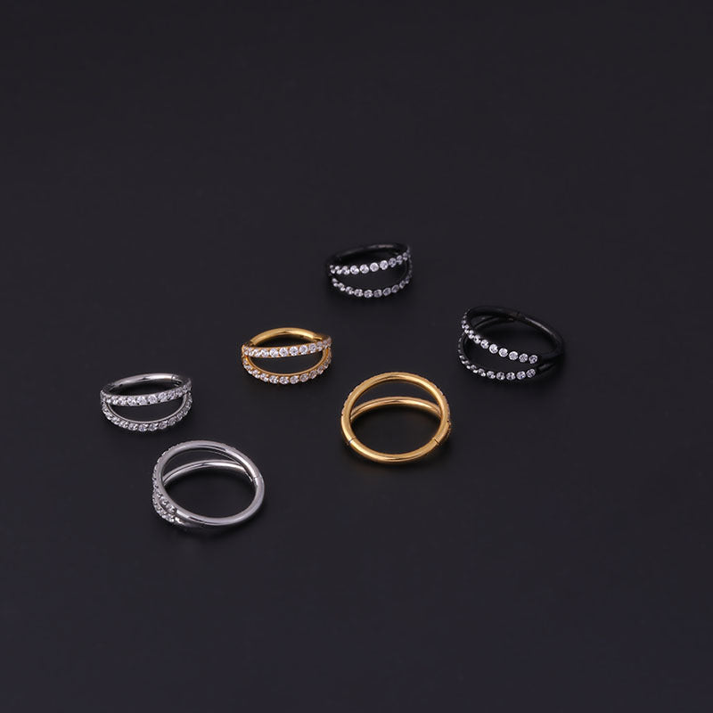 16G CZ Eternity Nose Ring Hoop - Seamless Clicker Nose Stud for Women | Hypoallergenic Surgical Steel Nose Jewelry | Perfect for Everyday Wear, Parties & Special Occasions