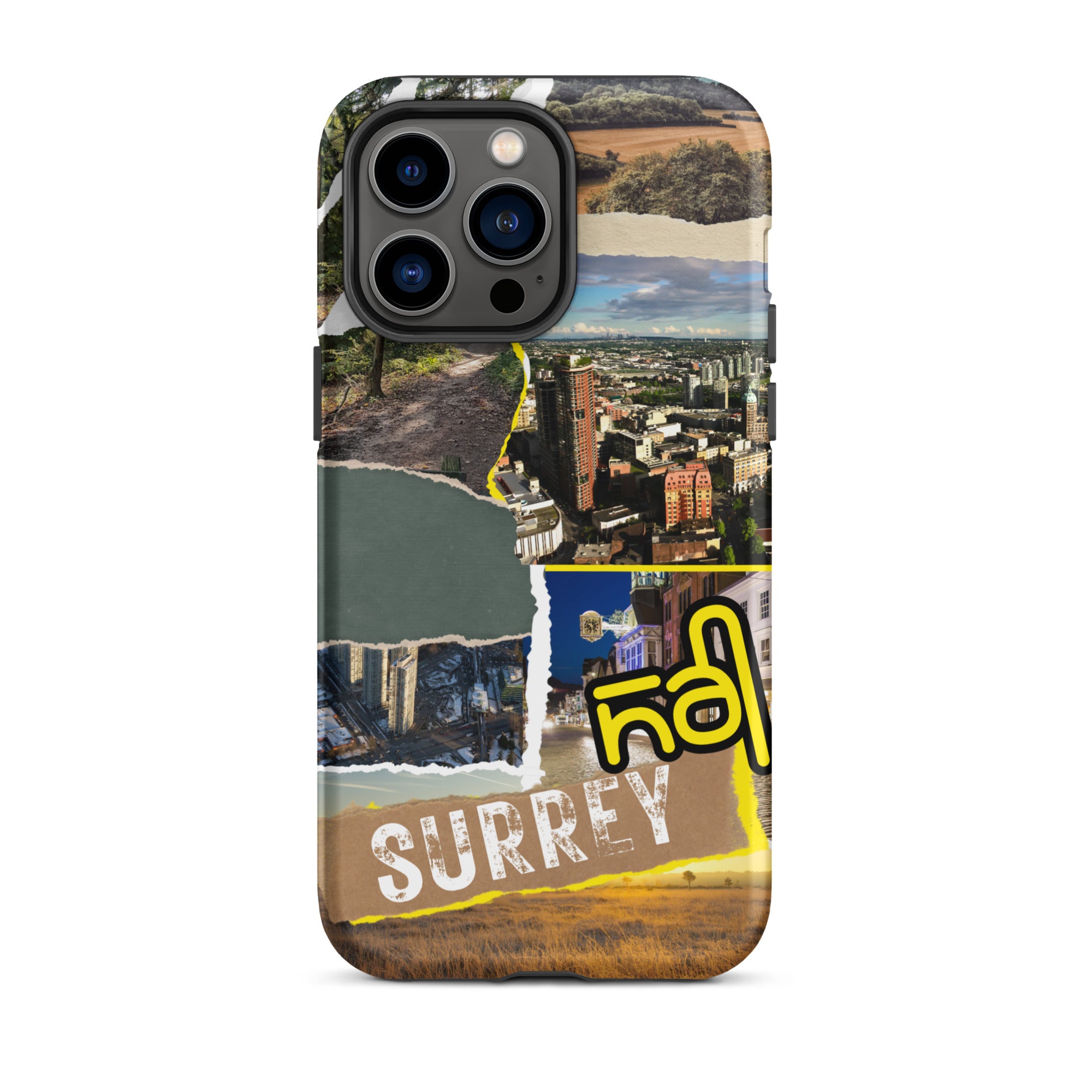 Premium Surrey Collage iPhone Case - Durable Protective Cover with Stylish Design for iPhone [Model] - Perfect for Everyday Use, Travel & Gifting