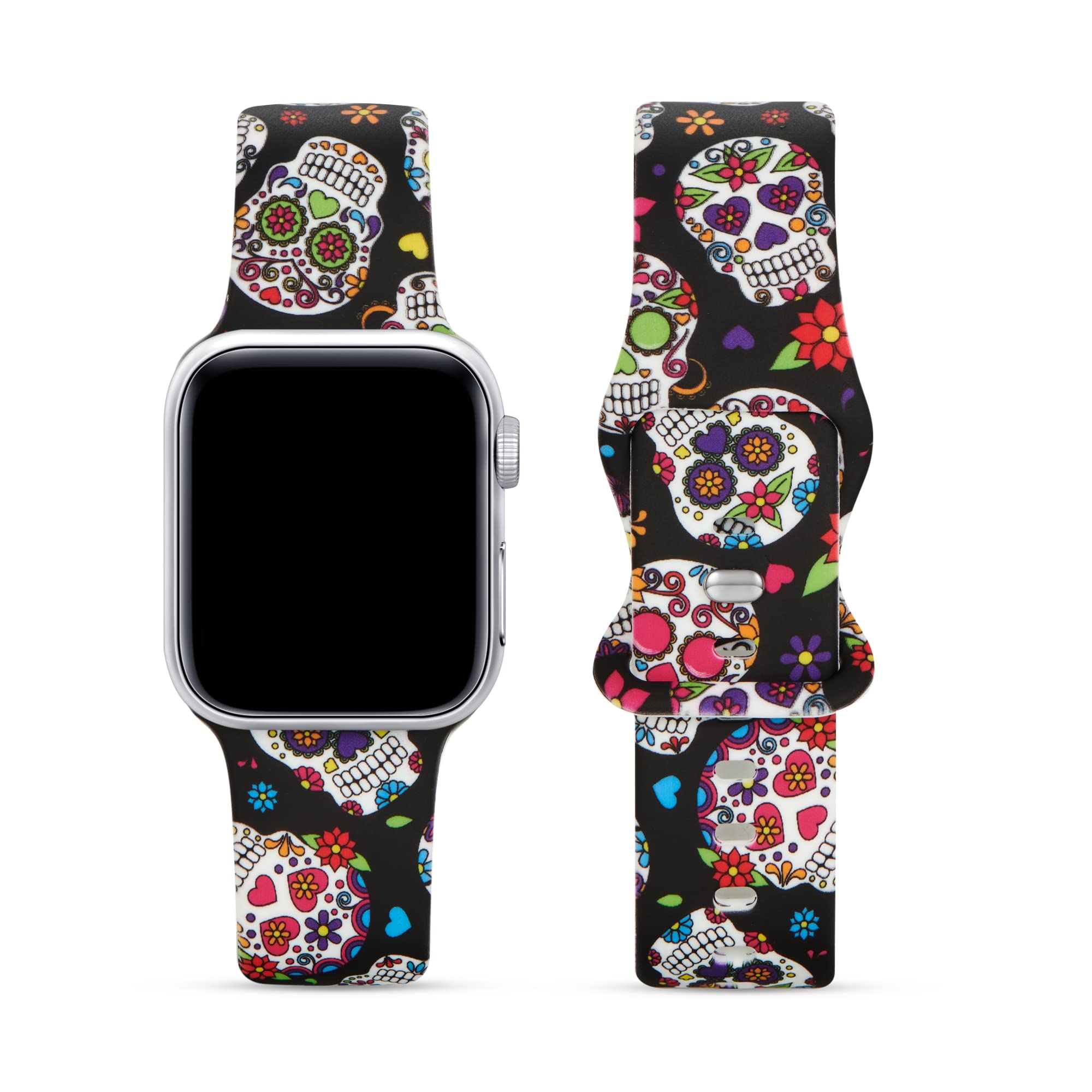 STARAMZ Soft Silicone Apple Watch Band 38mm 40mm 42mm 44mm - Sport Replacement Strap Compatible with iWatch Series 6/5/4/3/2/1/SE - Breathable & Durable Wristband for Men & Women - Perfect for Running, Gym & Daily Wear