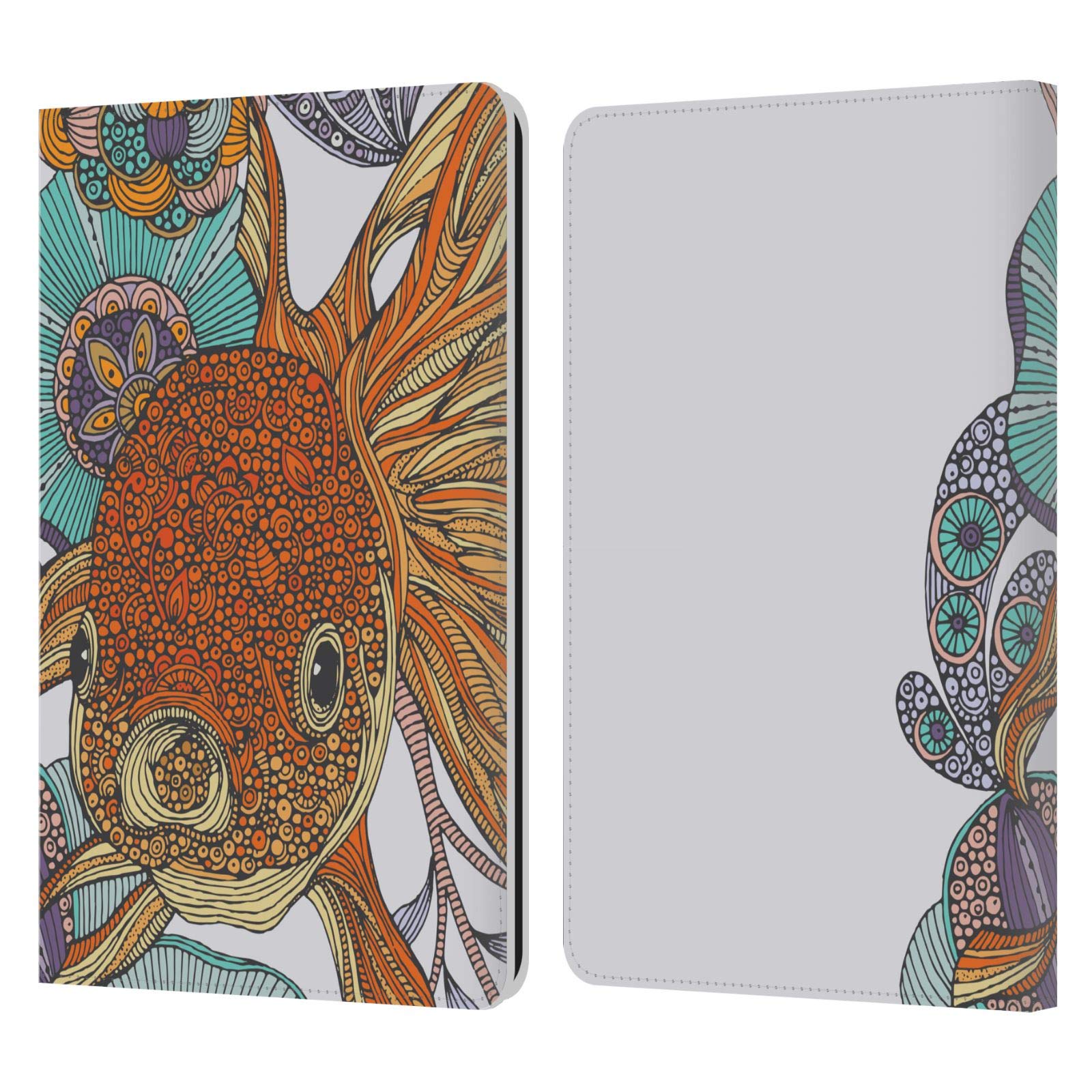 Head Case Designs Valentina Little Fish Floral Leather Wallet Case for Kindle Paperwhite 1/2/3 - Officially Licensed Kindle Cover with Animal Print Design | Perfect for Reading, Travel & Gift Giving