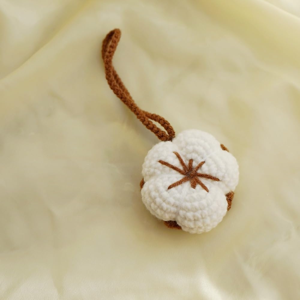 Handmade Crochet Cotton Keychain Set of 2 - Boho Key Rings, Bag Charms & Hanging Ornaments for Home Decor, Gifts, and DIY Crafts | Perfect for Keys, Bags, Backpacks, and Room Decor
