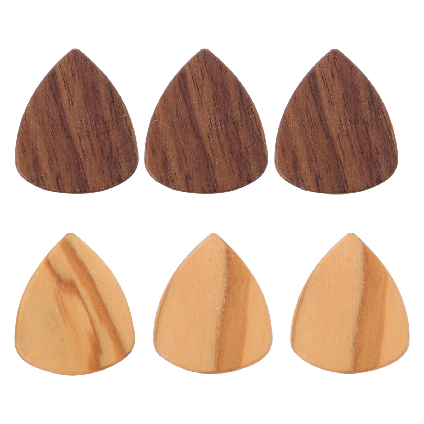 **MILISTEN 6-Piece Wooden Guitar Picks Set - Assorted Colors for Electric, Bass, Ukulele & Banjo - Durable Plectrums for Musicians & Beginners**    *(Perfect for Live Performances, Studio Recording & Practice Sessions)*