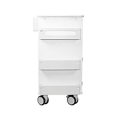 Core DX Cart with White Drawers & Hinged Door - Mobile Storage Solution for Office, Kitchen, or Craft Room Organization