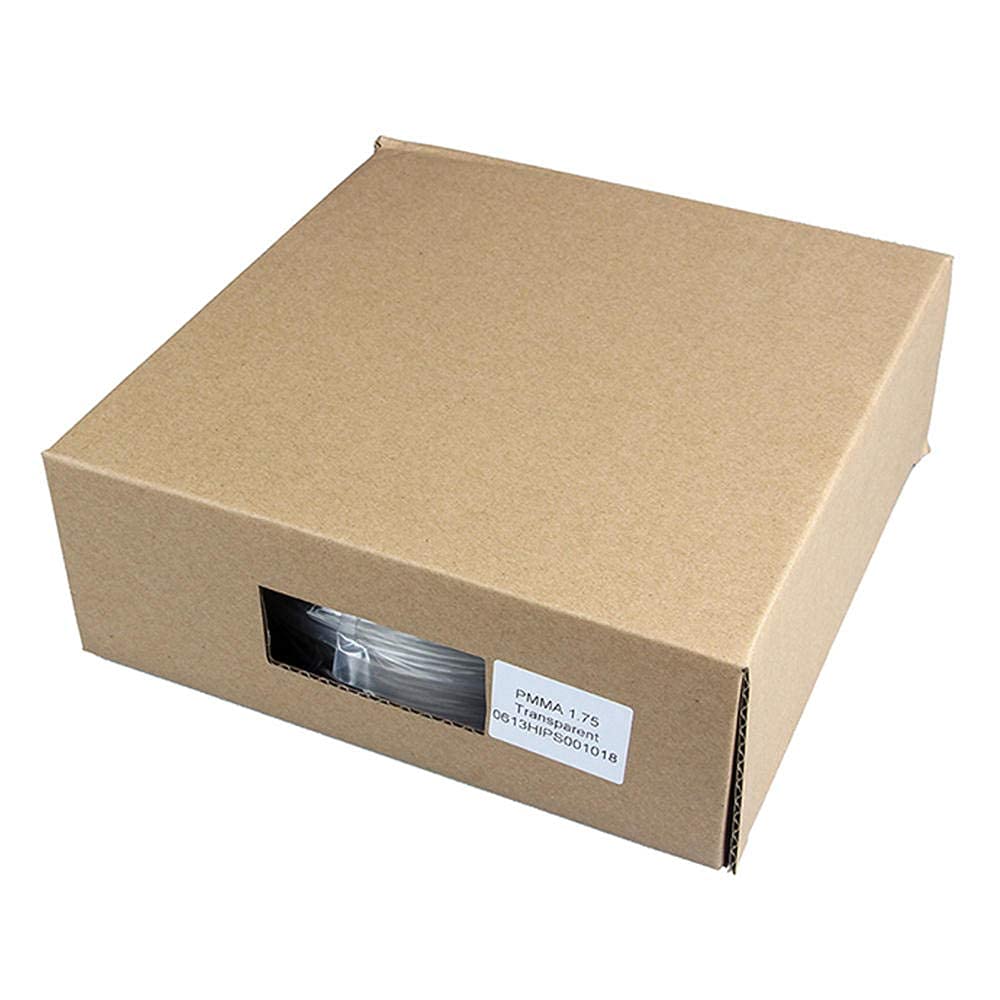 Premium PMMA 3D Printer Filament 1.75mm - High Transparency, Dimensional Accuracy +/-0.03mm, 1KG (2.2lb) Spool - Ideal for Laser Cutting, Sign Making & Industrial Prototyping