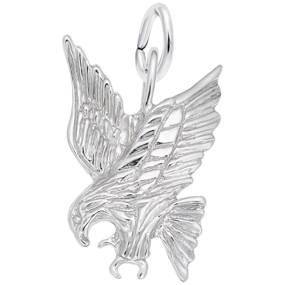 Eagle Charm Pendant - Sterling Silver & Gold Plated Jewelry for Bracelets & Necklaces - Perfect for Gifts, Fashion Accessories & Outdoor Enthusiasts