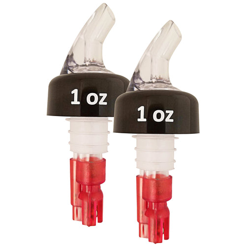 Winco Benchmark 1 oz Stainless Steel Pourers - Premium Bar Pour Spouts for Liquor Bottles - Ideal for Bartending, Home Bars & Cocktail Making