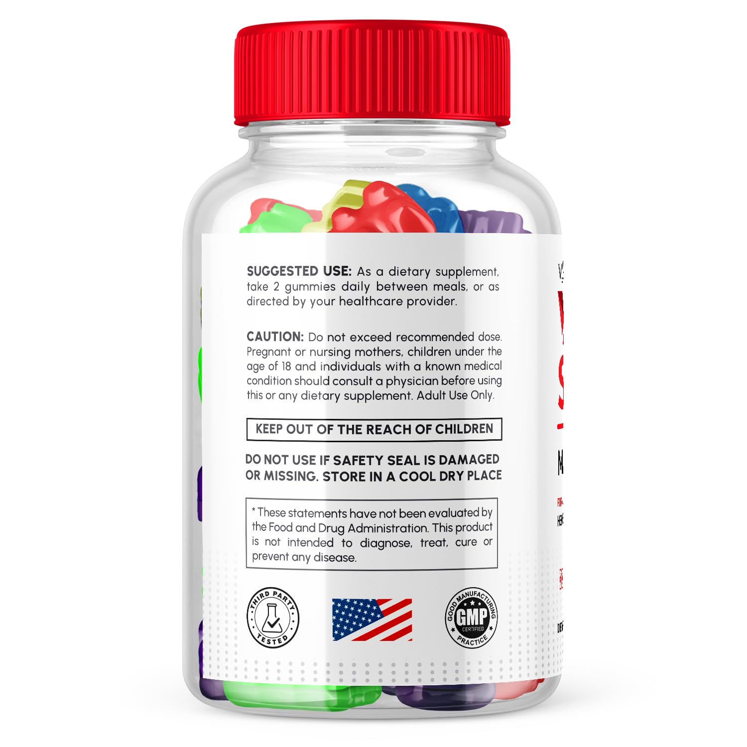 Vital Surge Men's Gummies (3 Pack) - 1000MG Max Strength Detox & Vitamin Supplement Chewables - All Natural Ingredients - 180 Gummies for Energy Boost & Immune Support - Perfect for Workout Recovery & Daily Wellness