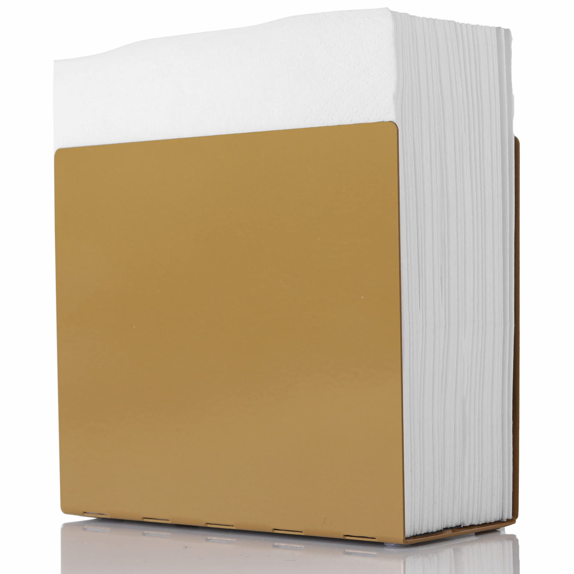 Modern Glossy Metal Napkin Holder - Elegant Copper Tableware for Kitchen & Dining Room - Restaurant & Bar Decor Accessories - Perfect for Dinner Parties, Weddings and Home Decor