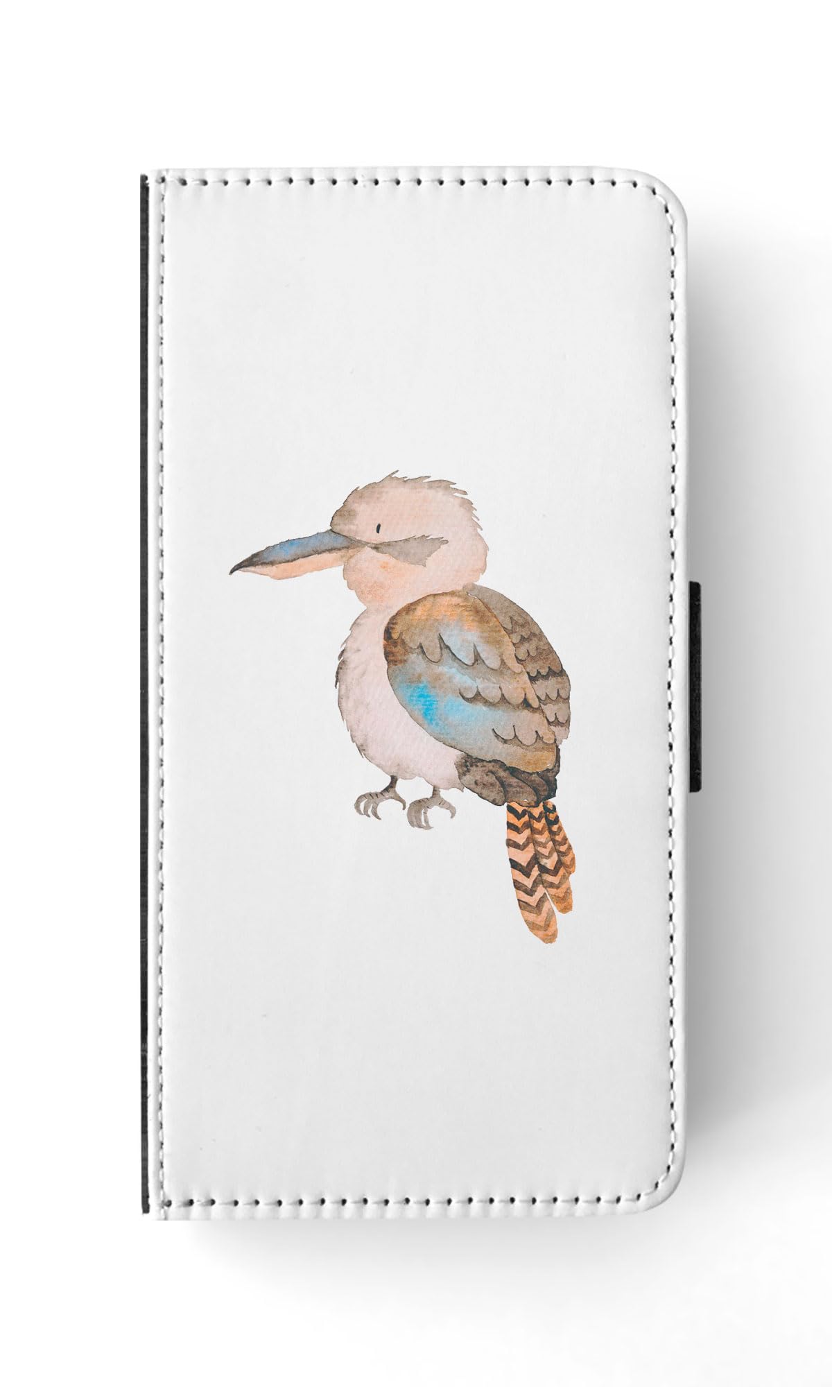 Kookaburra Bird Flip Wallet Phone Case for Apple iPhone 15 Pro - Slim Protective Cover with Card Holder & Stand for Everyday Use