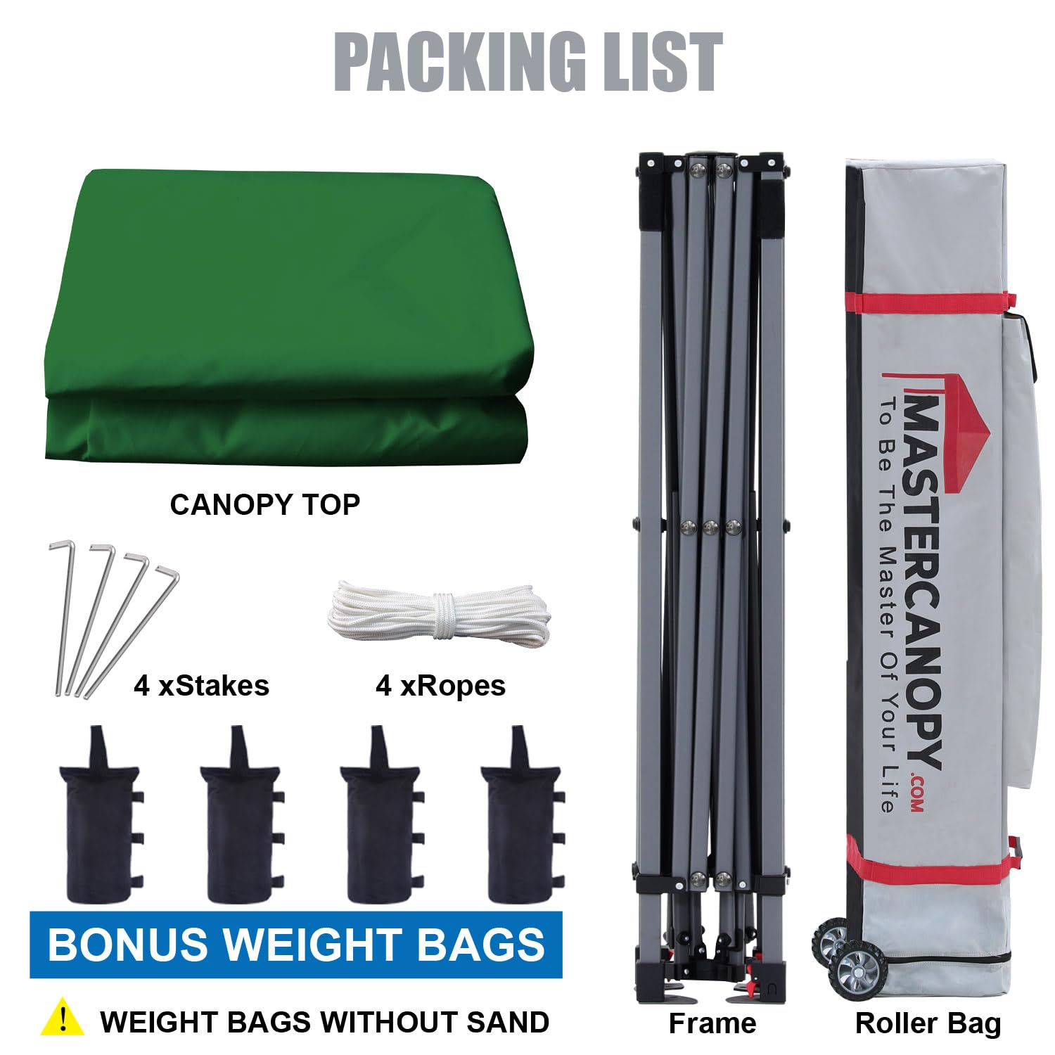 MASTERCANOPY Heavy Duty 10x10 Pop Up Canopy Tent with Sidewalls - Waterproof Outdoor Event Shelter for Camping, Picnics, Parties & Farmers Markets (Forest Green)