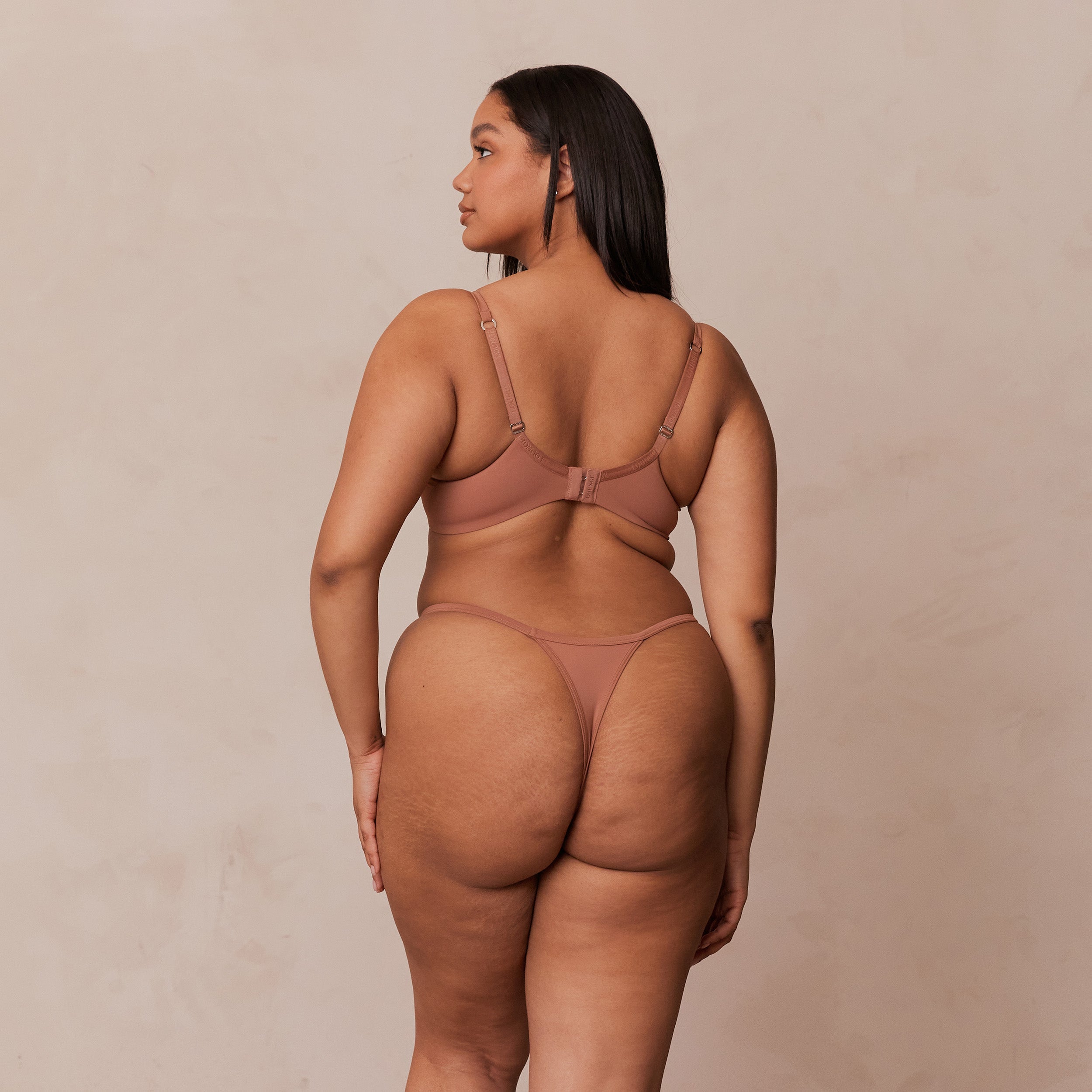 Classic Plunge T-Shirt Bra in Mocha - Comfortable & Supportive Underwire Bra for Everyday Wear, Date Night & Layering