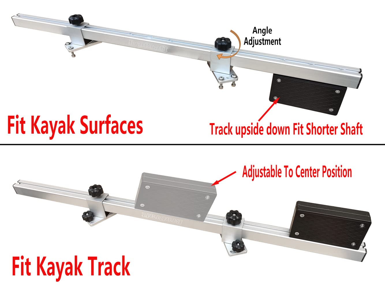 Brocraft Kayak Track Trolling Motor Mount - Adjustable Kayak Motor Mount for Fishing | Perfect for Saltwater & Freshwater Kayaking Adventures