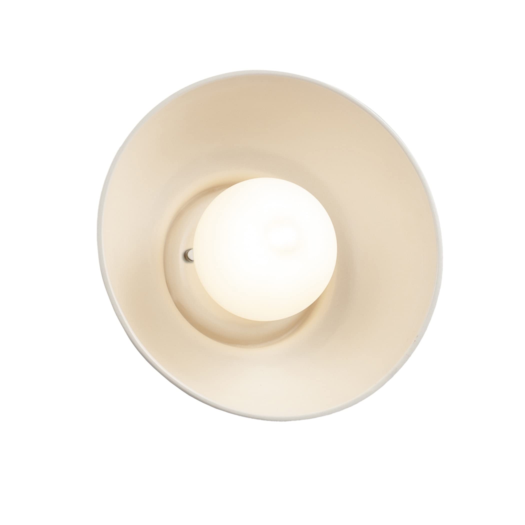 Justice Design Coupe Wall Sconce - Matte White Mini Modern Light Fixture (CER-3030-MAT) for Bedroom, Hallway & Living Room Lighting