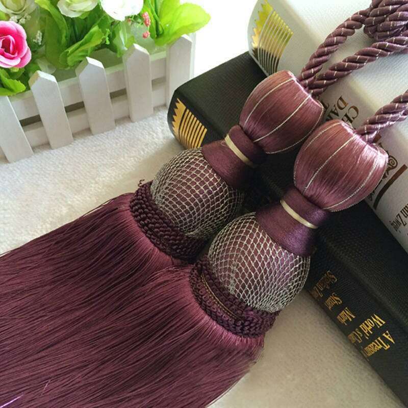 Elegant Kara Hanging Ball Tassel Tieback Curtain Holder - Perfect for Living Room, Bedroom & Window Decor