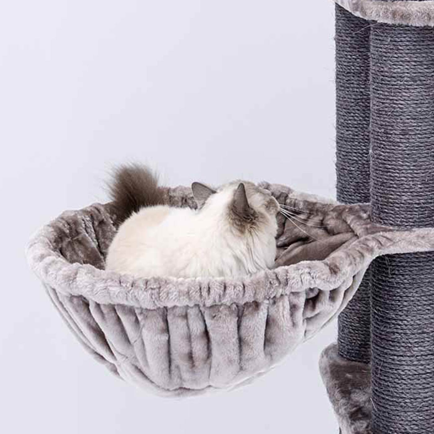 Premium Round Pet Hammock Sleeper - Cozy & Luxurious Cat & Dog Bed for Indoor & Outdoor Use - Perfect for Lounging, Napping & Relaxing in Style