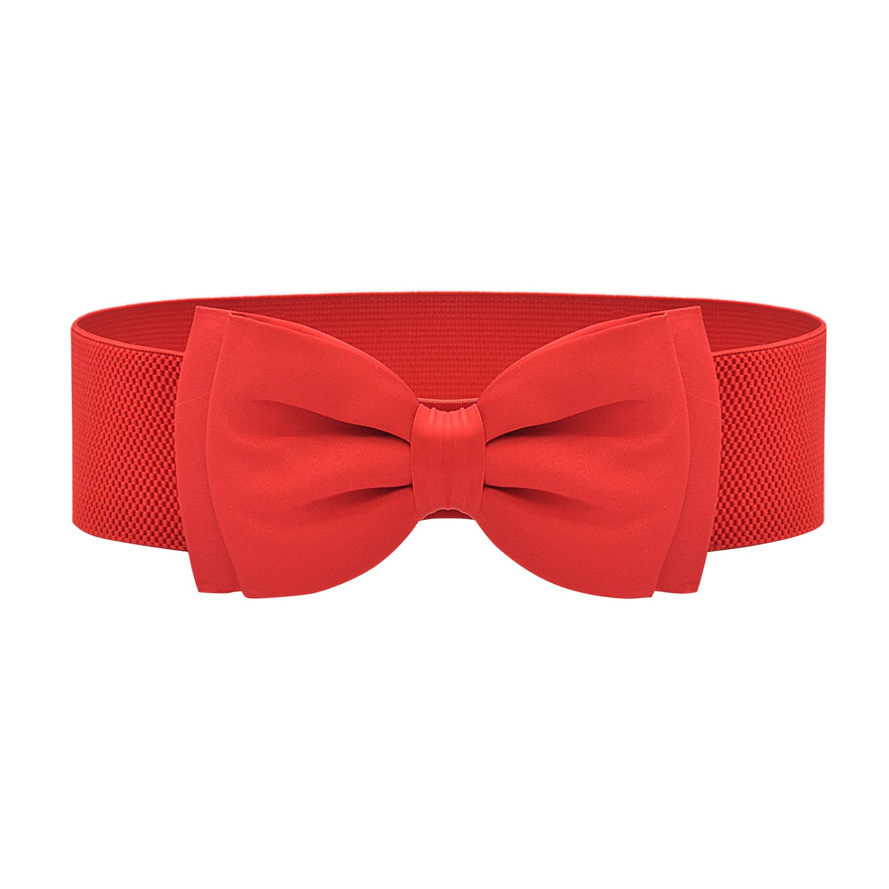 Women's Elastic Wide Waist Belt with Bow - Vintage Style Adjustable Waistband for Dresses | Perfect for Casual Outfits, Office Wear & Special Occasions